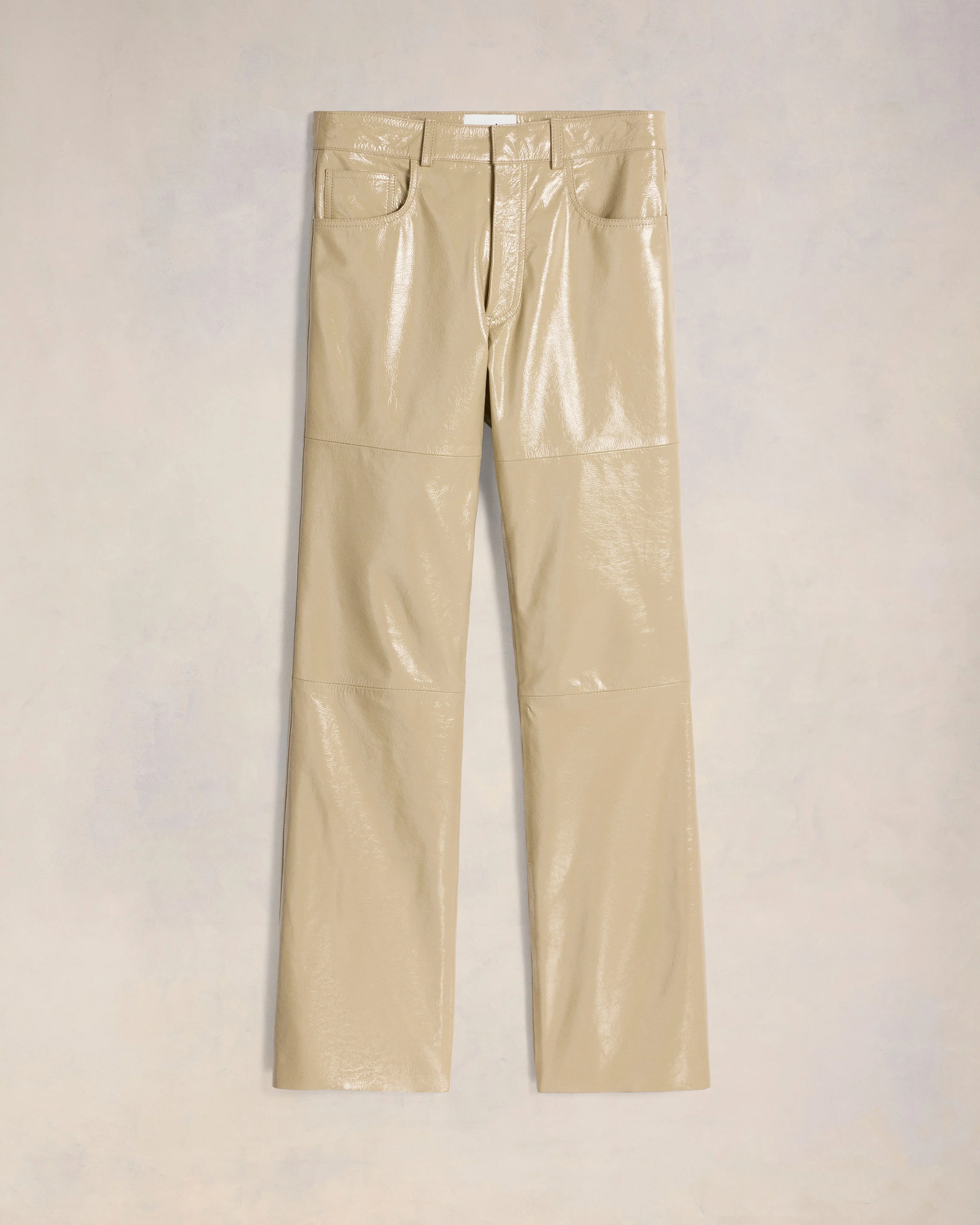 Leather Straight Fit Trousers
