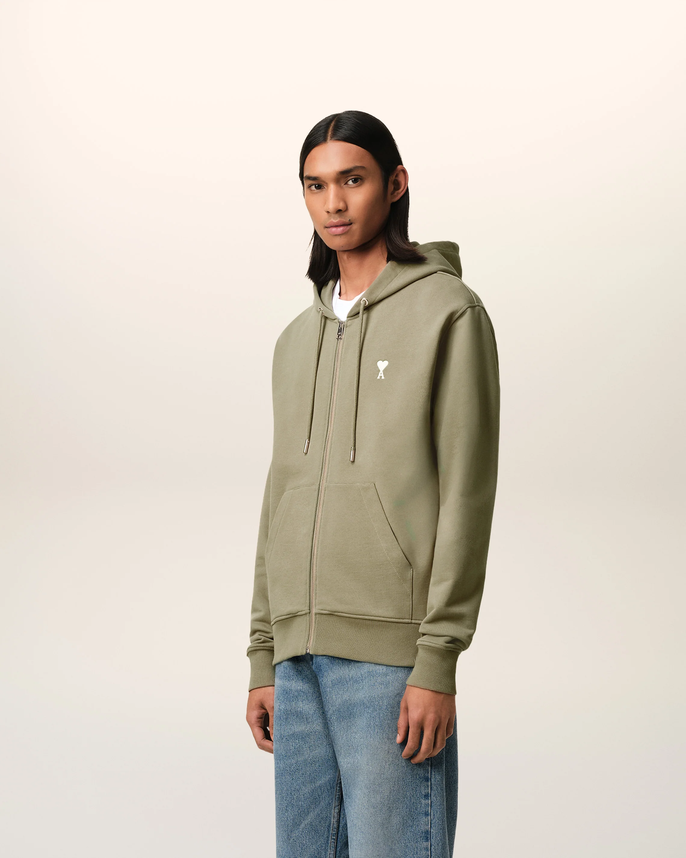 Green Cotton Ami de Coeur Hoodie