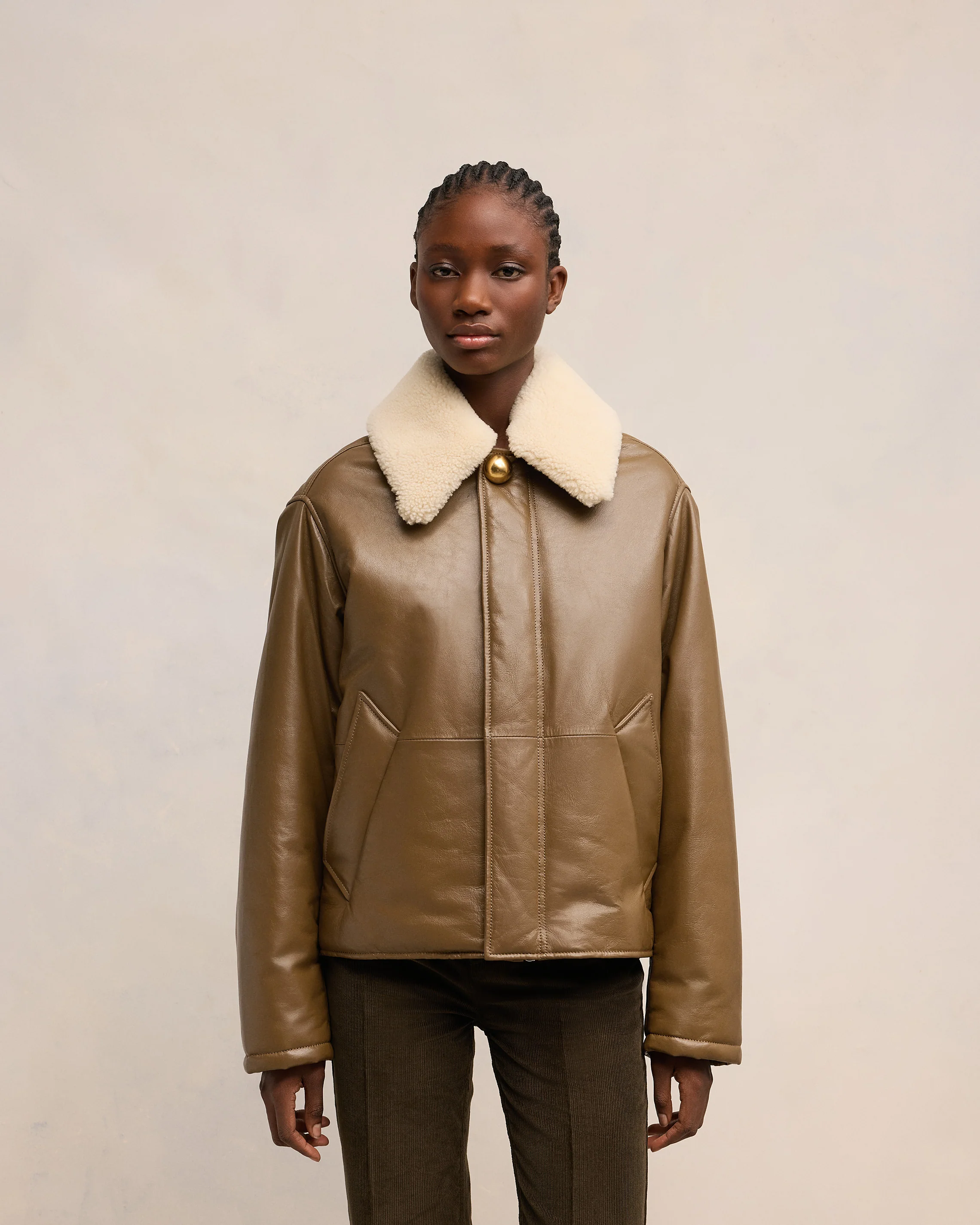 Leather Padded Jacket