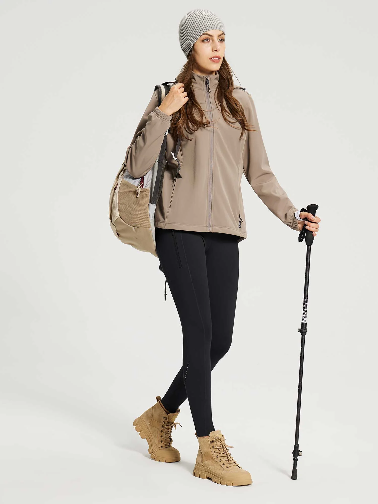 Laureate Zipper Pockets Fleece Lined Leggings