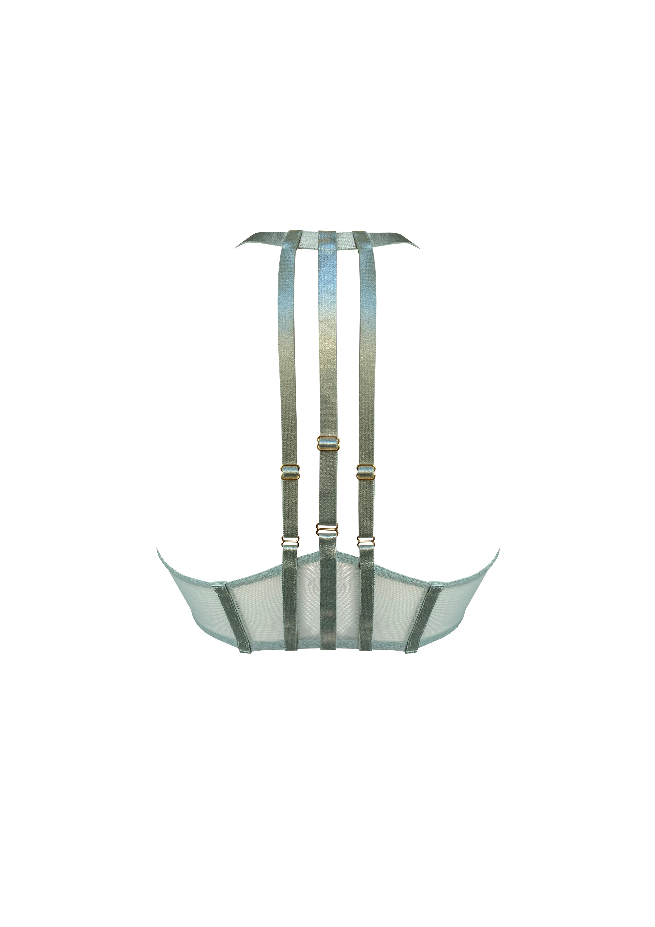 The Essentials Art Deco Mesh Wrap Bra