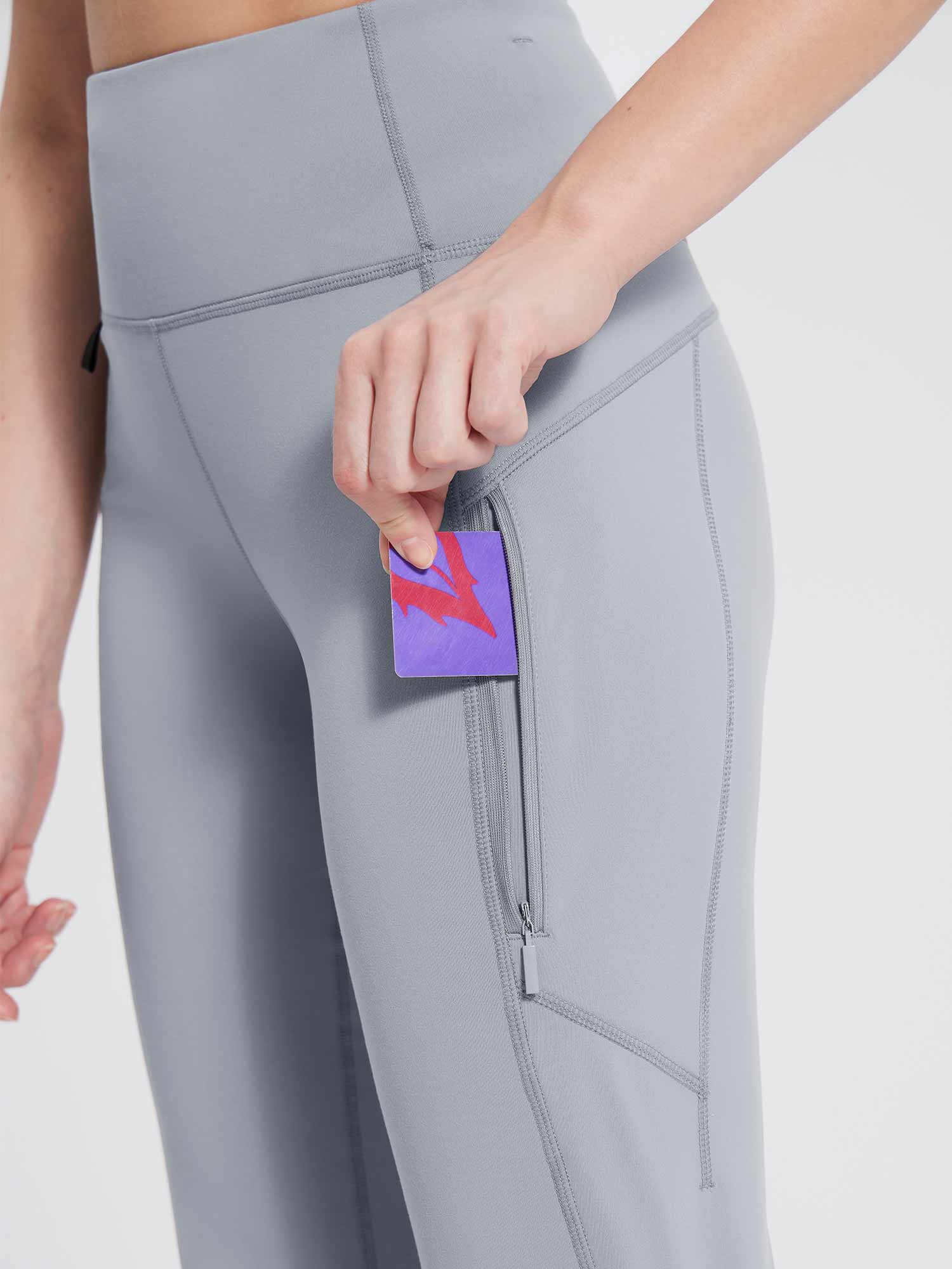 Laureate Fleece-Lined Zip Pocket Compression Flare Pants