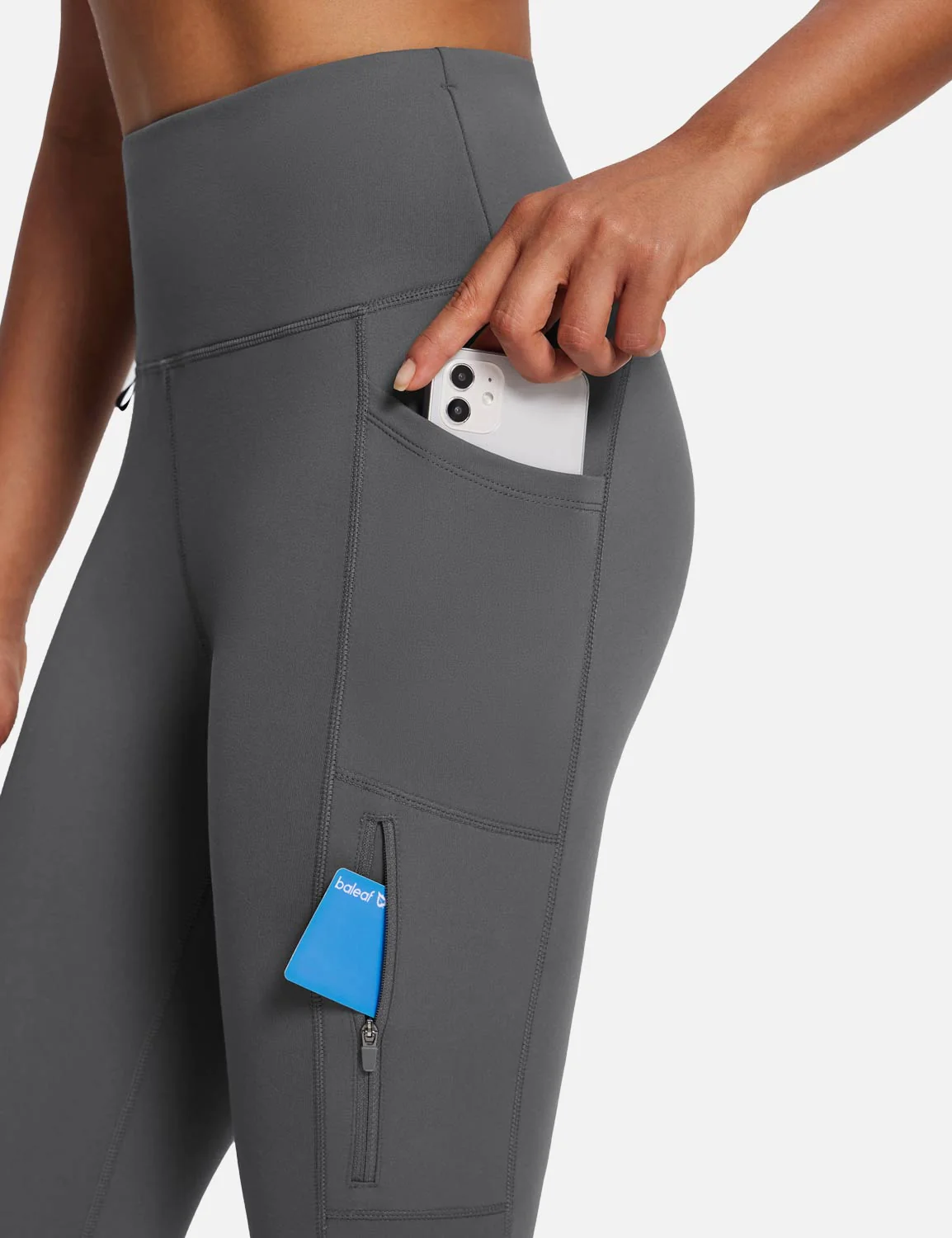 Laureate High-Rise Zipper Pockets Thermal Leggings