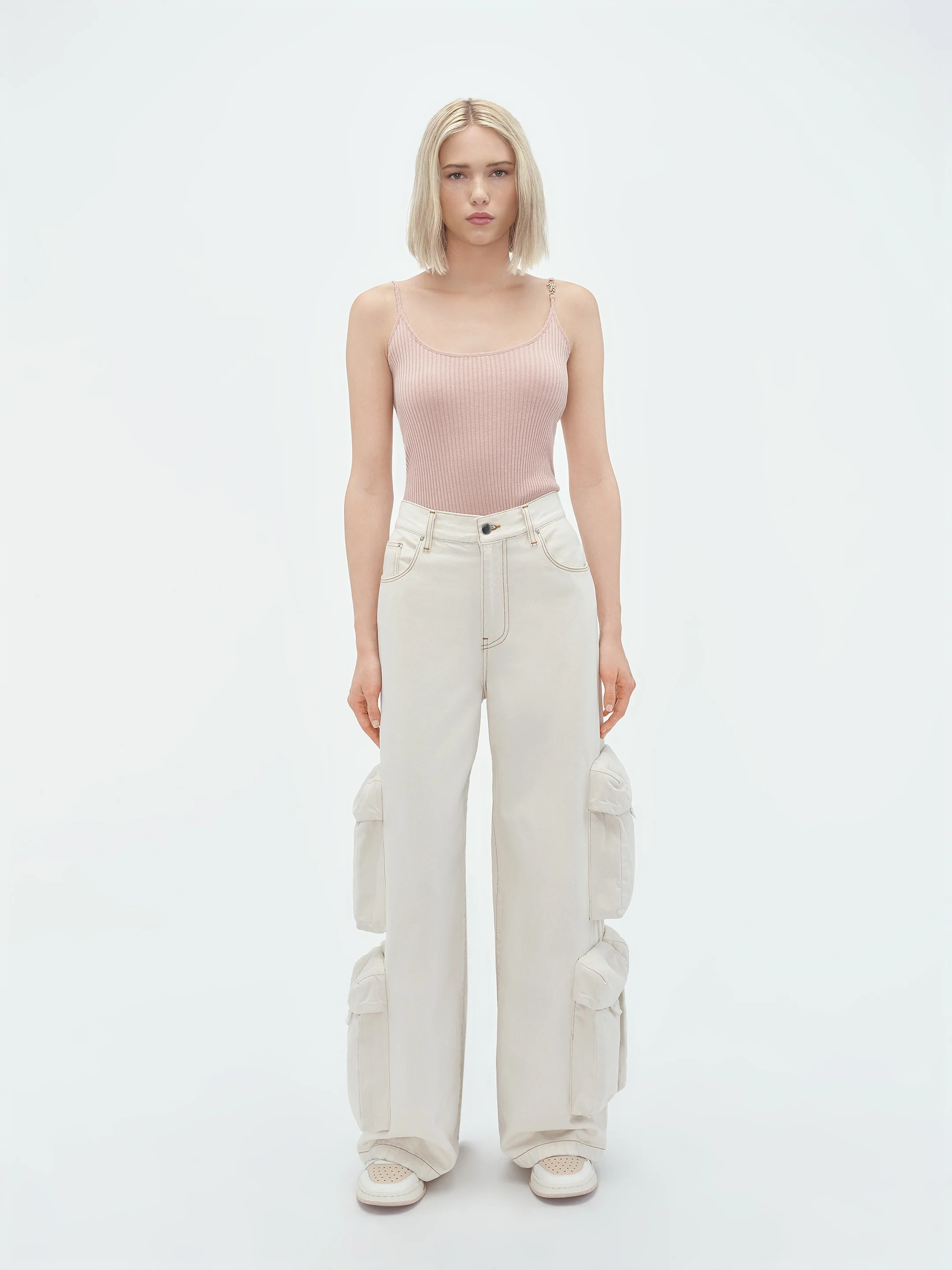 WOMEN - VERTICAL AMIRI TANK TOP - Cork