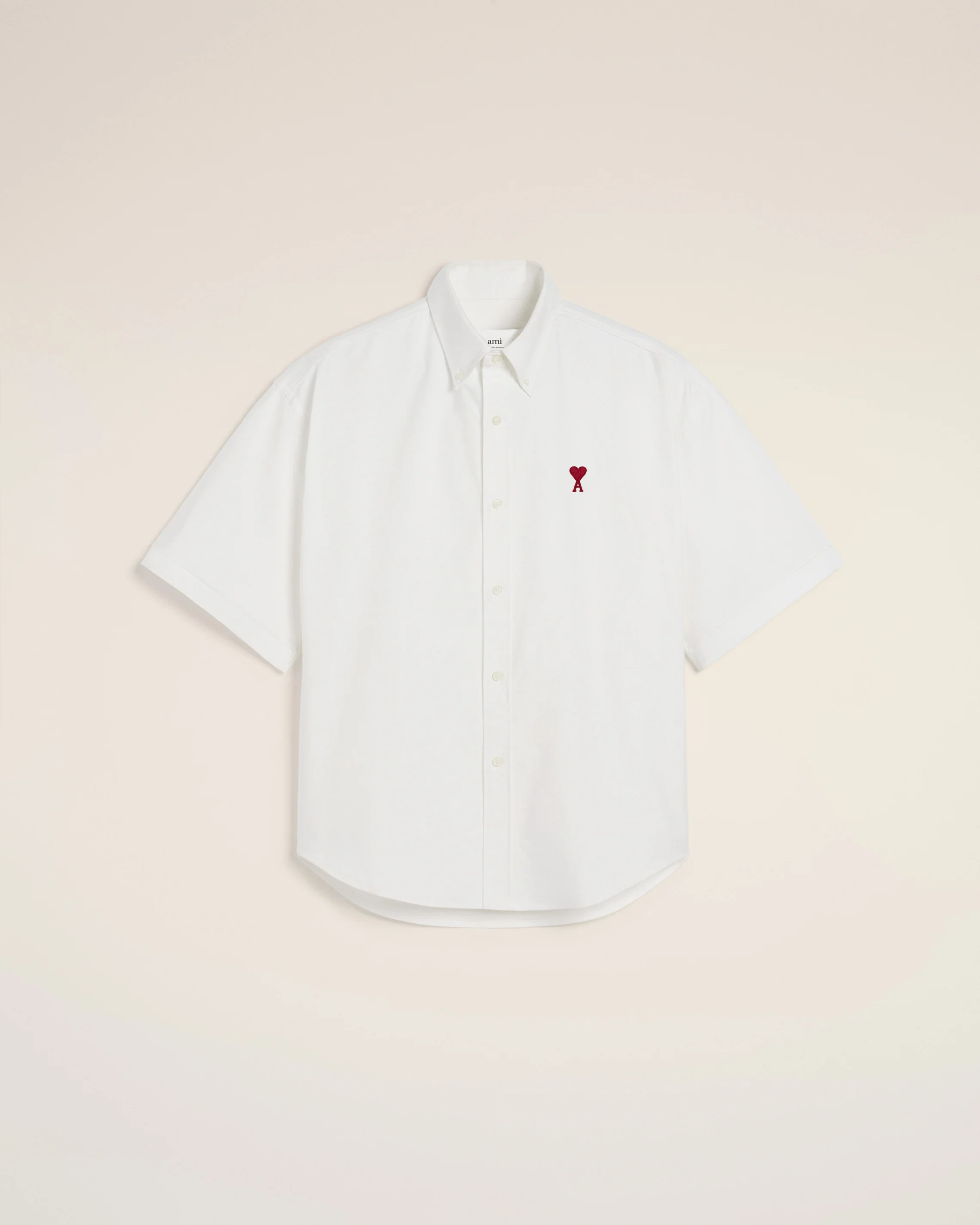 White Cotton Boxy Fit Short Sleeves Shirt