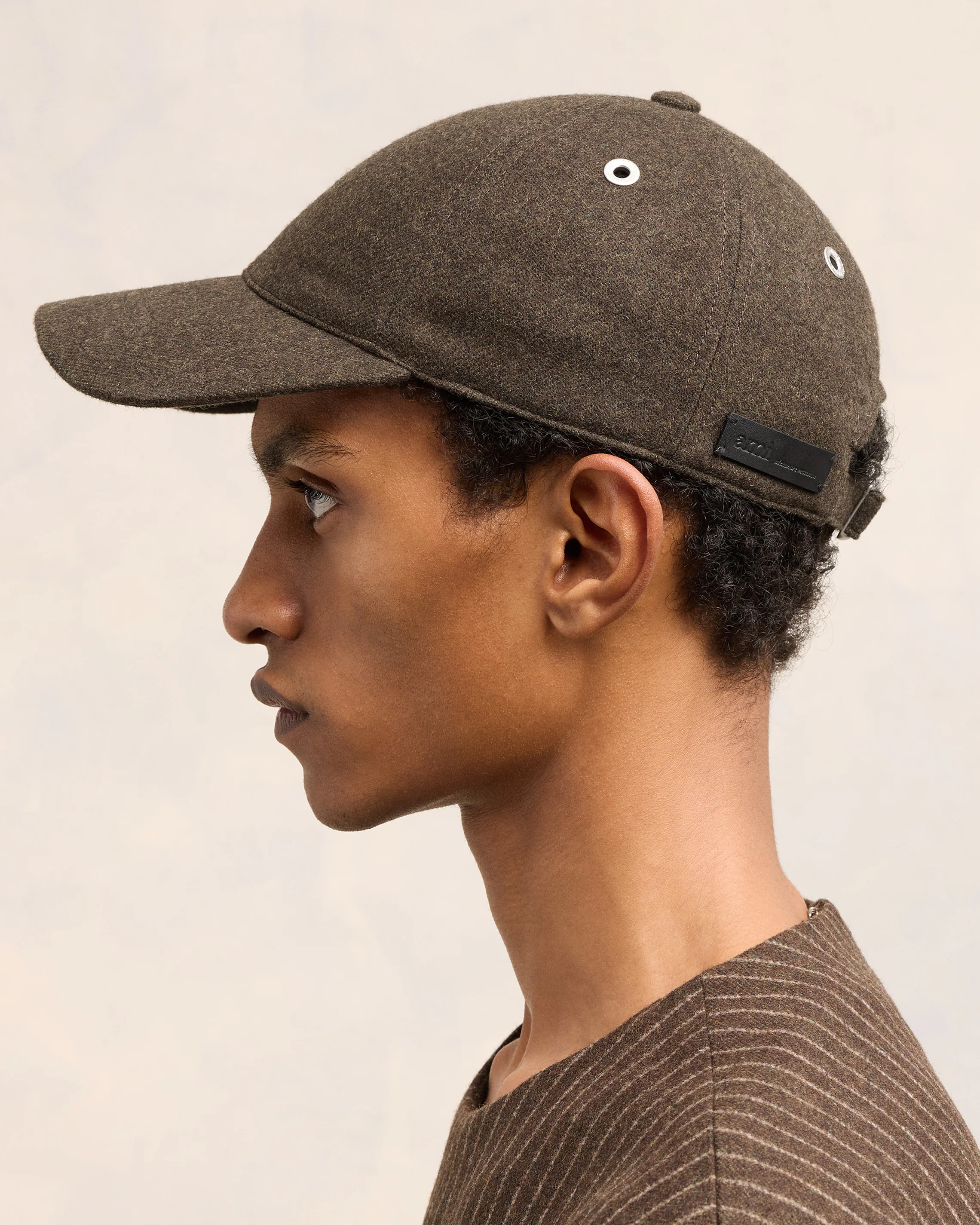 Ami Alexandre Mattiussi Leather Patch Cap