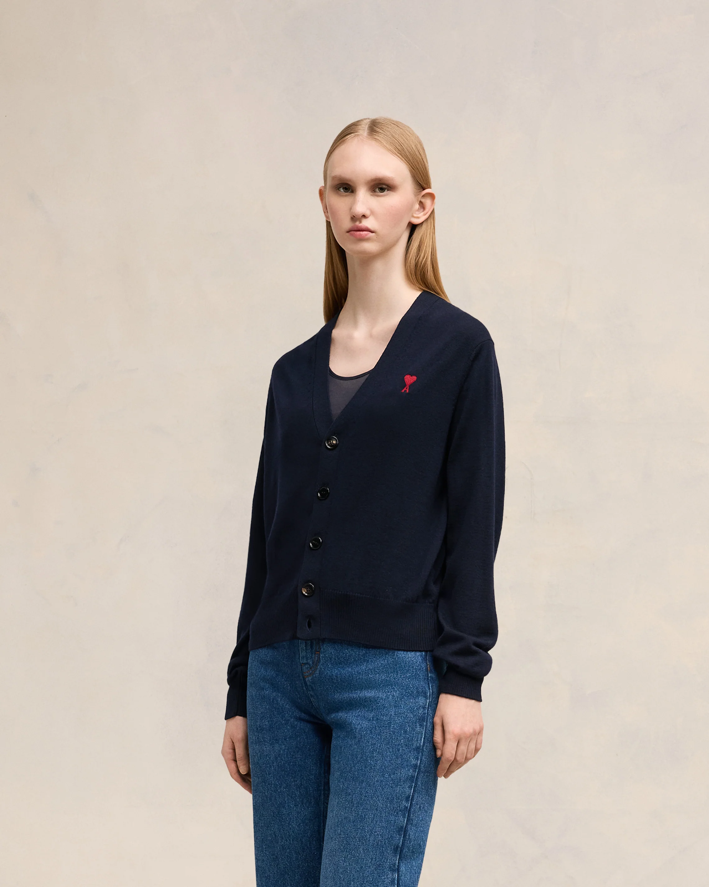 Navy Wool Ami de Coeur Cardigan