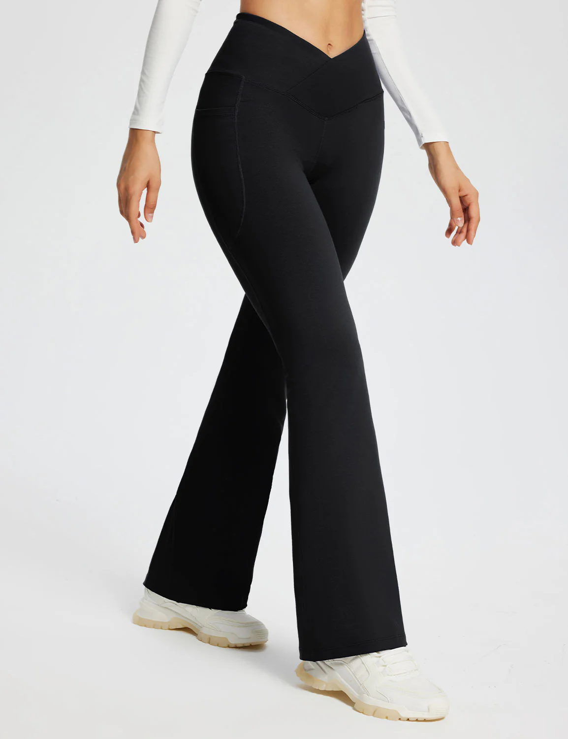 Laureate 29 Crossover High-Rise Flared Pants