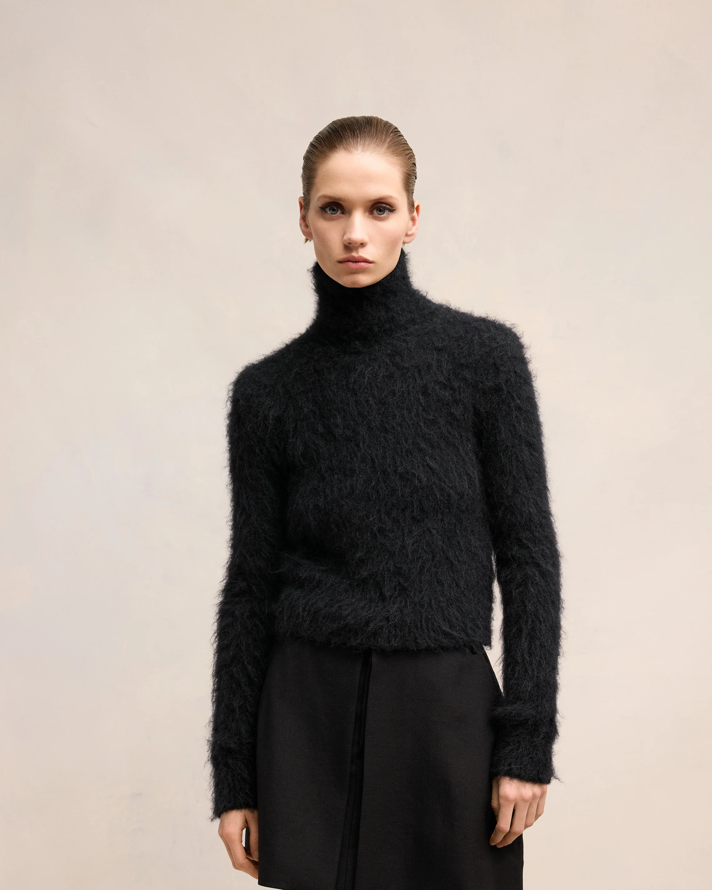 Alpaca Mohair Brushed Sweater