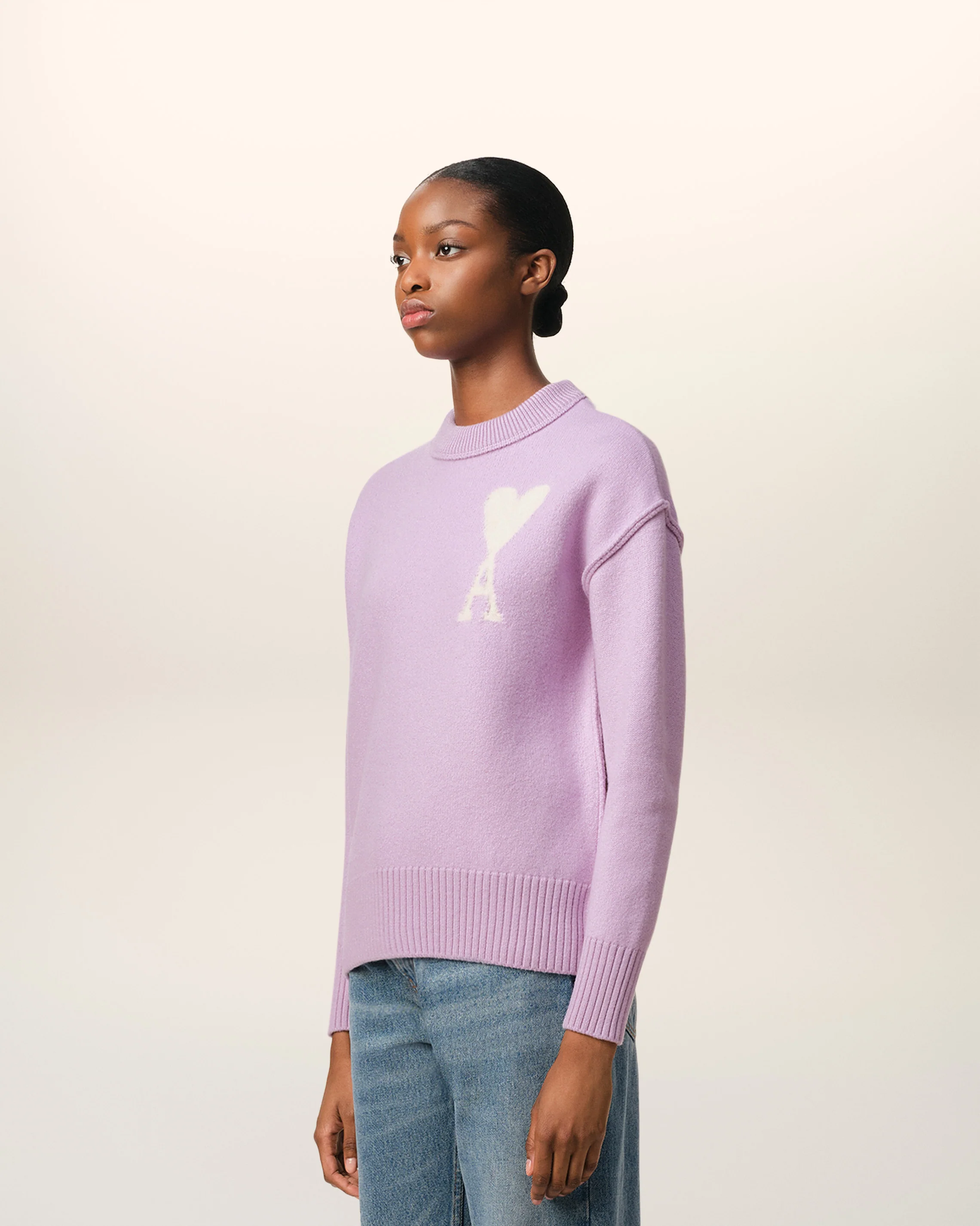 Purple Wool Ami de Coeur Sweater