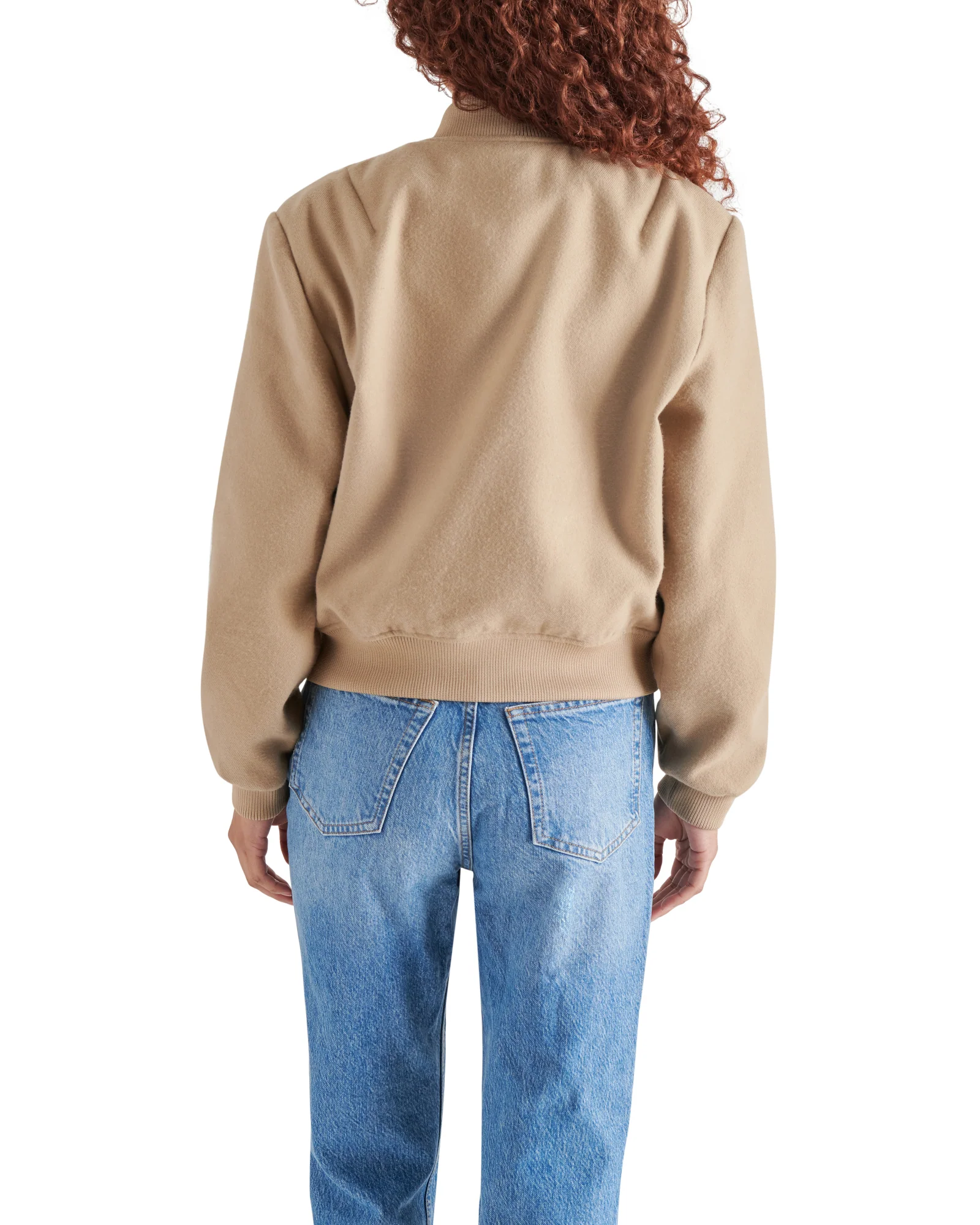 BOXY CUT BOMBER BEIGE