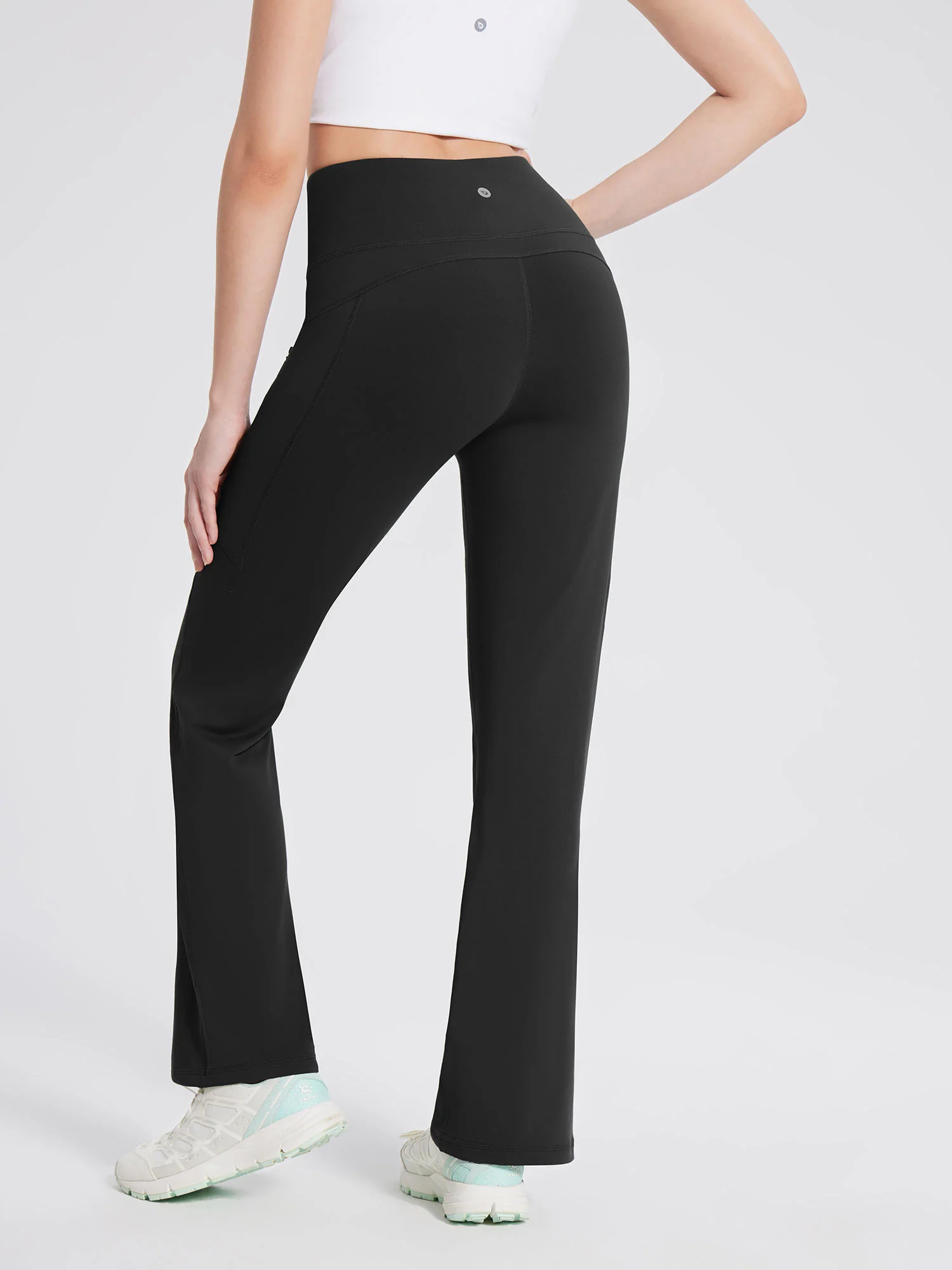 Laureate Fleece-Lined Zip Pocket Compression Flare Pants