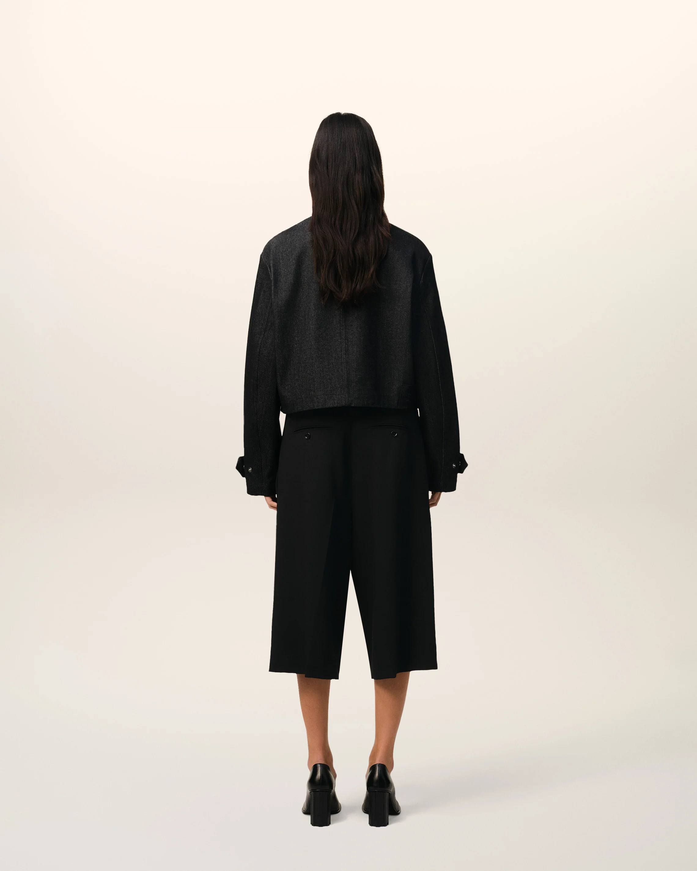 Black Denim Short Jacket