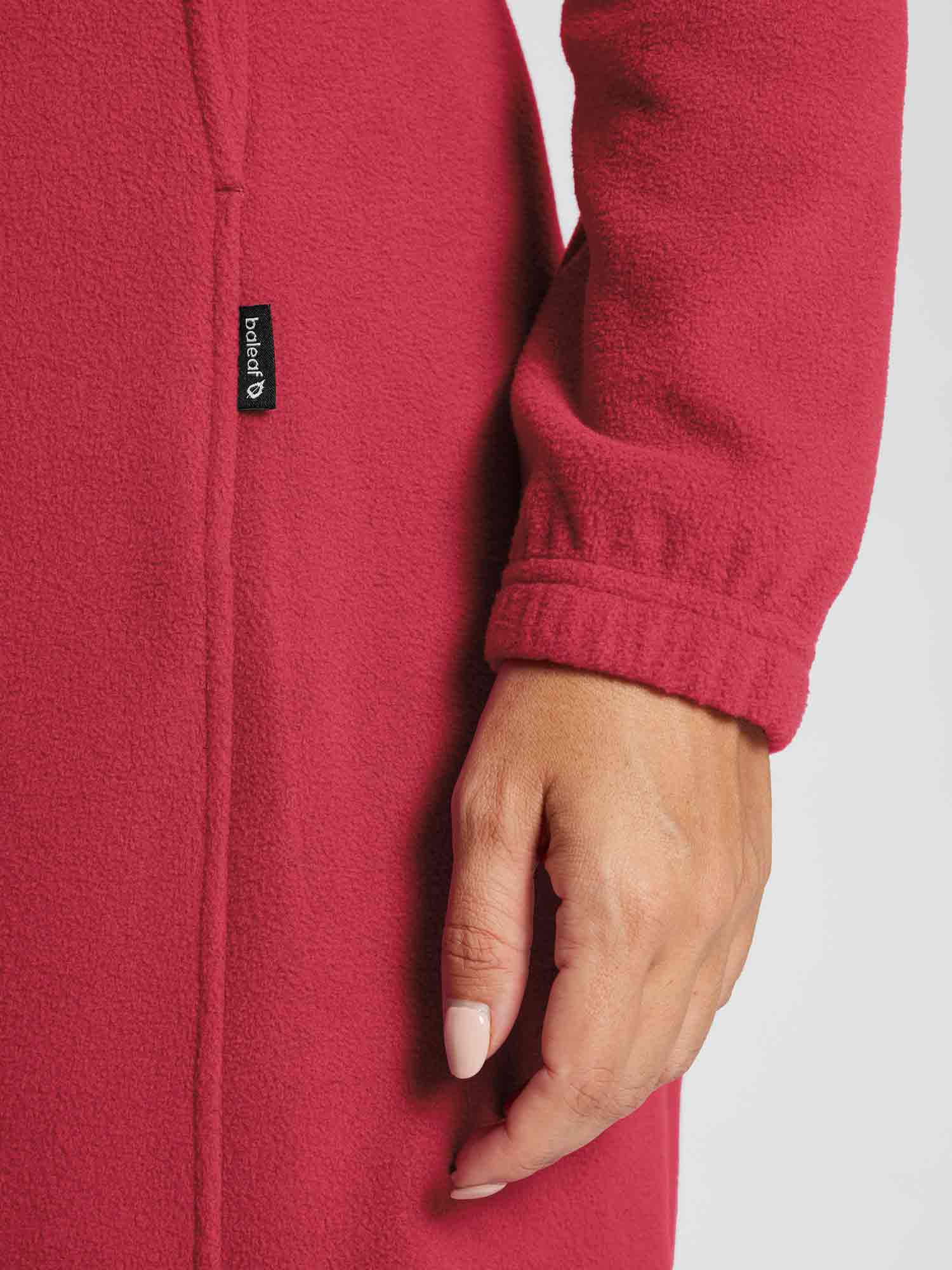 Long-Sleeve Quarter Zip Thermal Tunic Dress