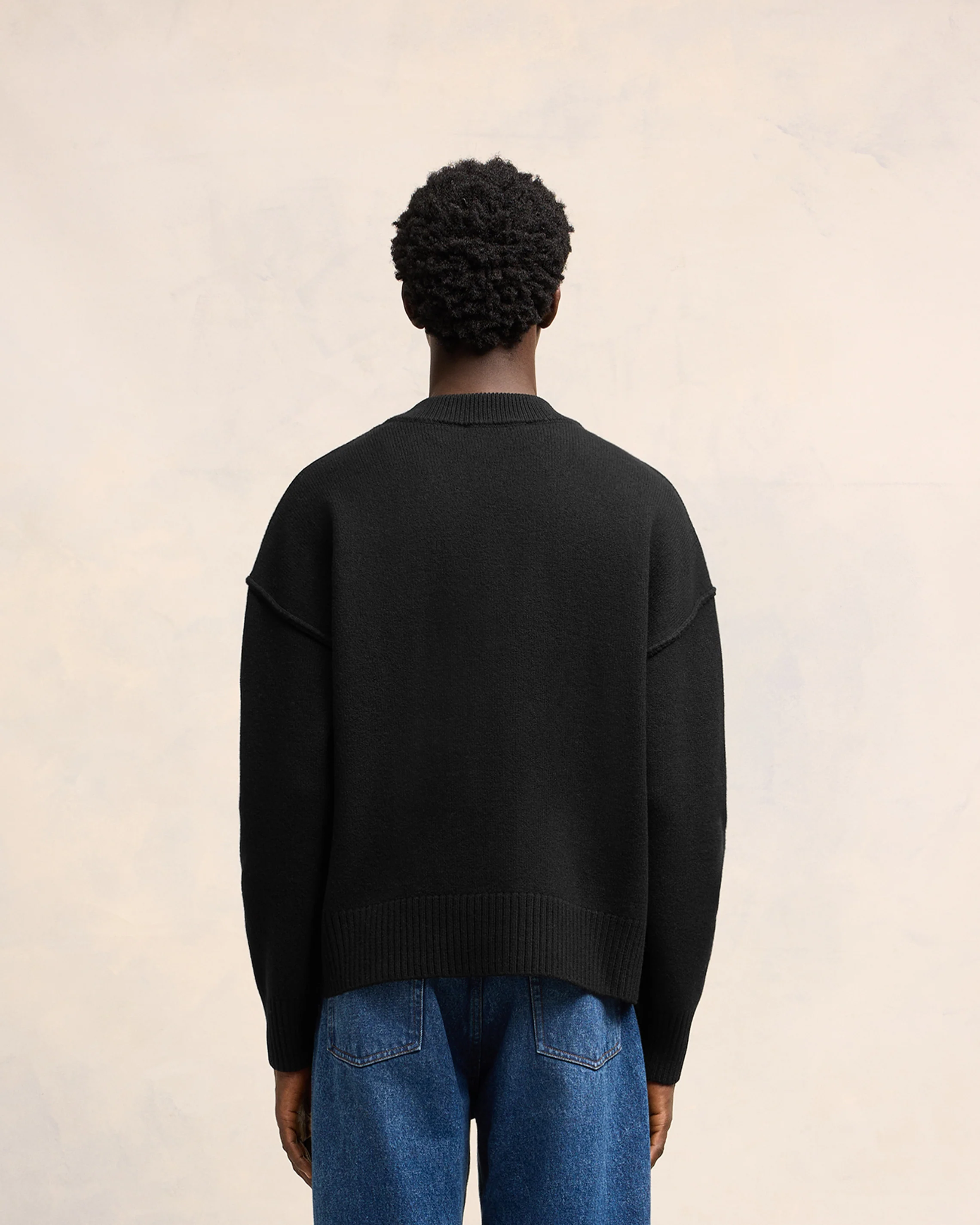 Black Wool Ami de Coeur Cardigan