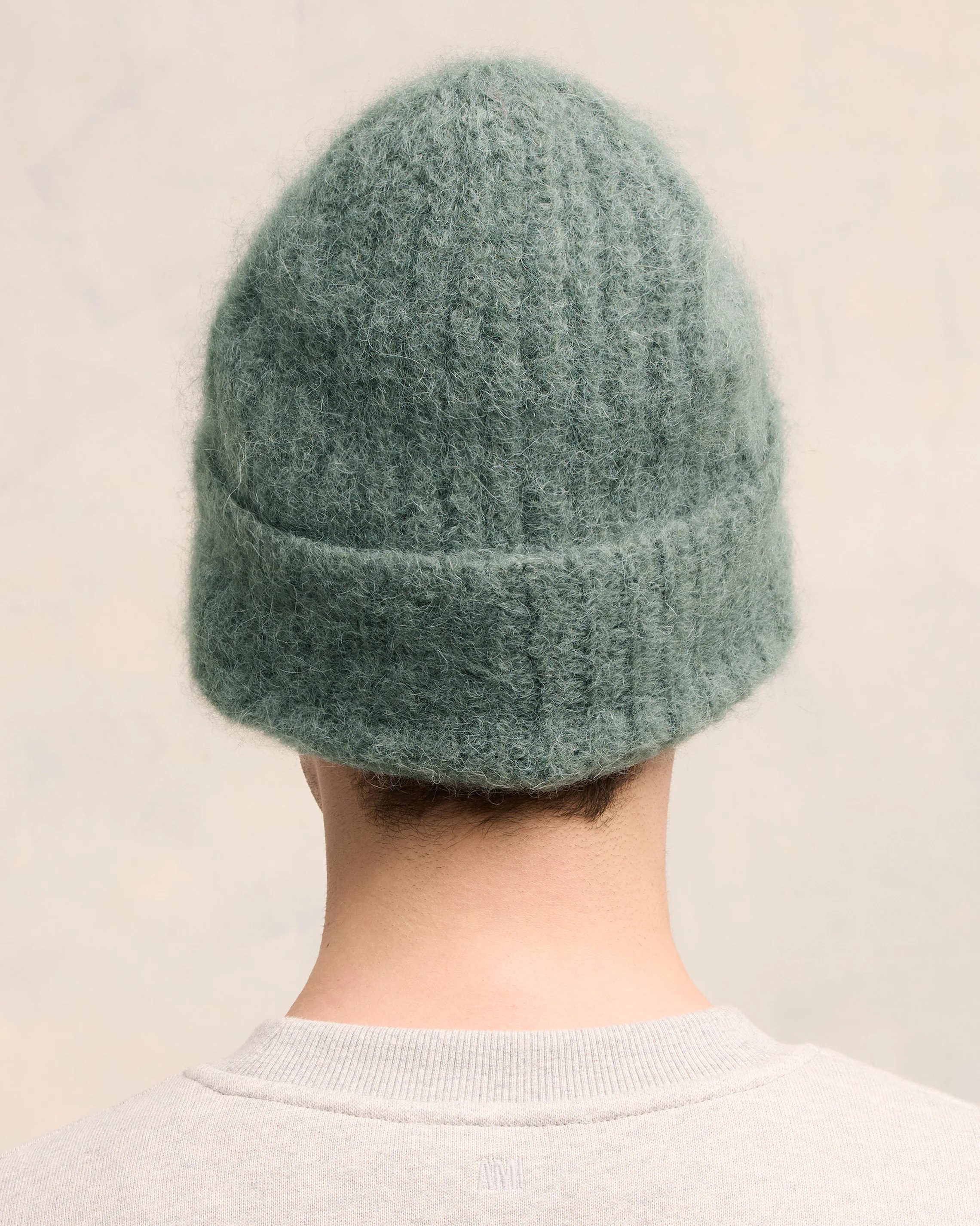 Alpaca Mohair Ribbed Beanie