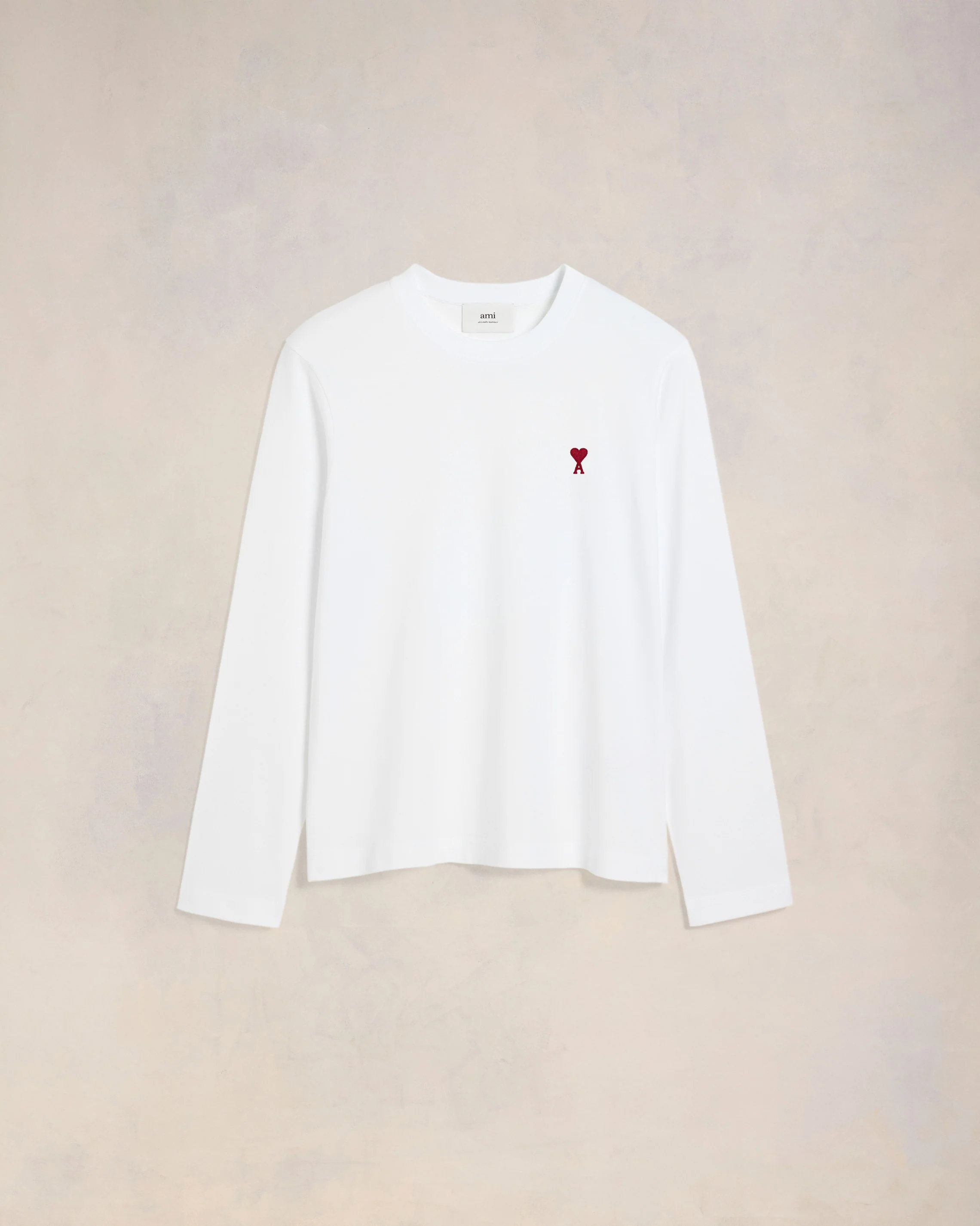 White Cotton Ami de Coeur Long Sleeves T-Shirt