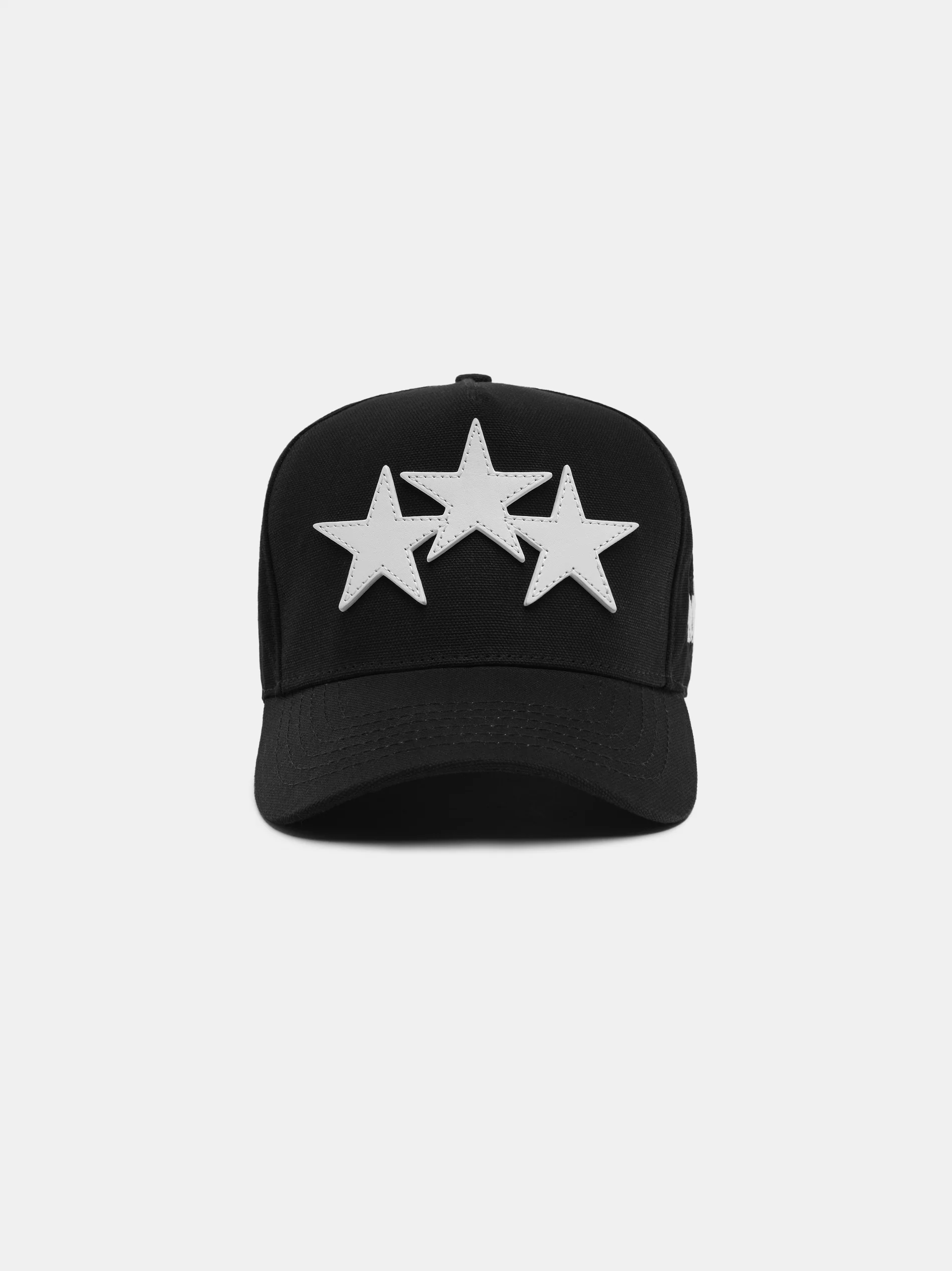 THREE STAR STAGGERED AMIRI FULL CANVAS HAT - Black White