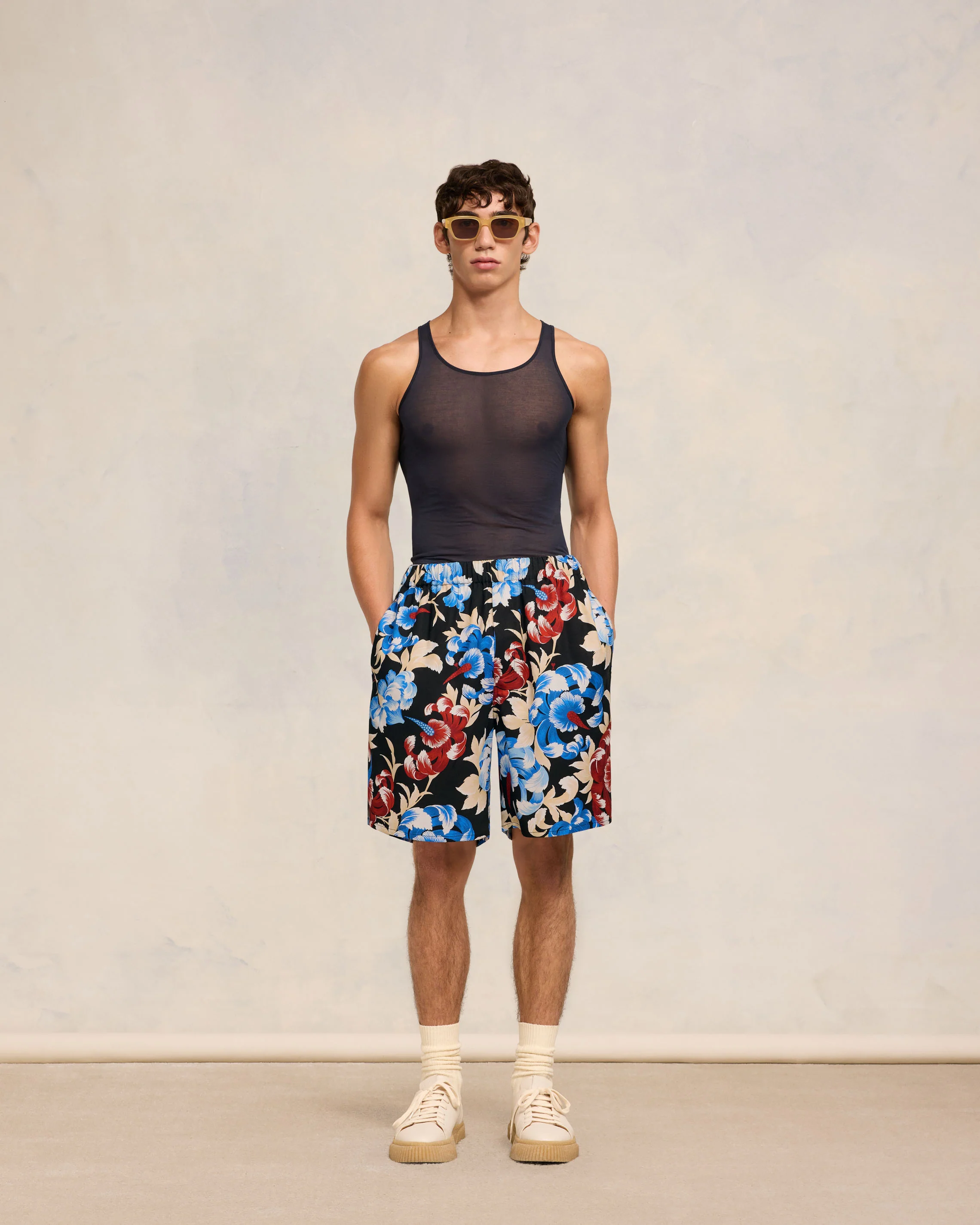 Printed Mini Short With Elastiqued Waistband