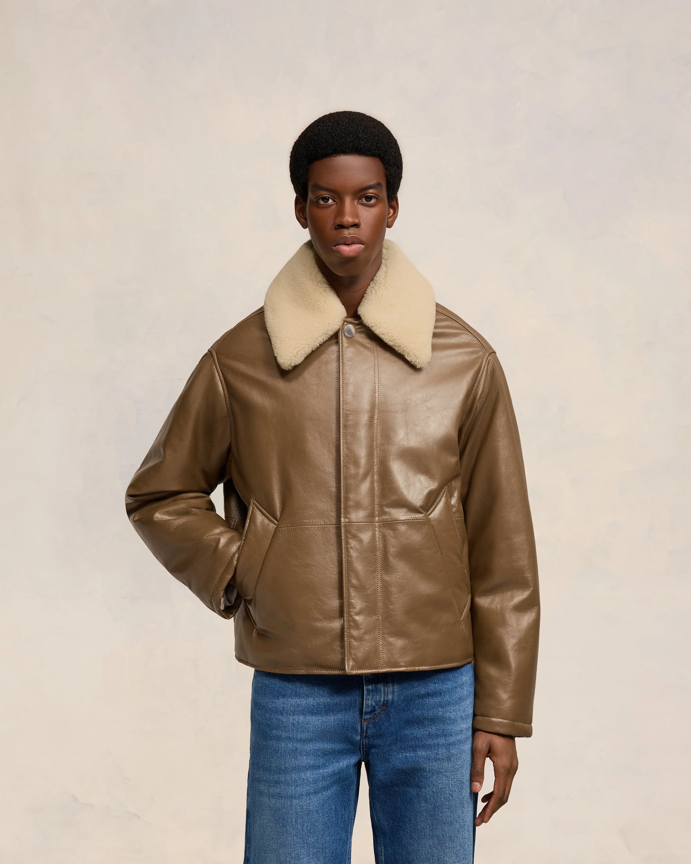 Leather Padded Jacket