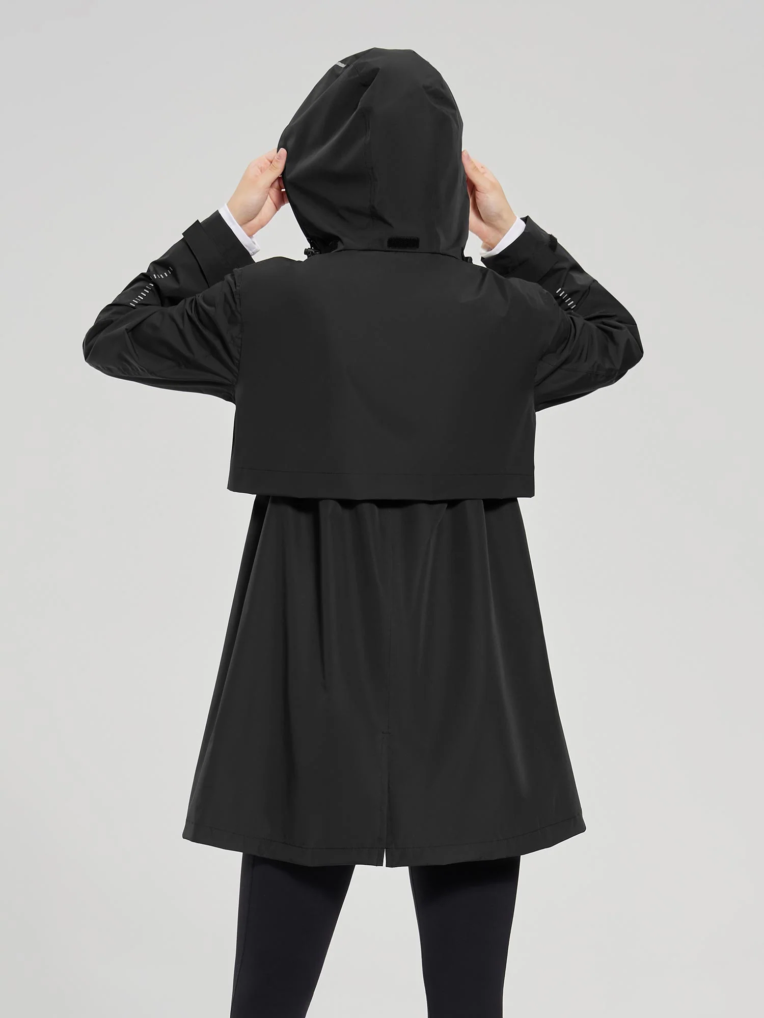 Flyleaf Mid-Length Hooded Waterproof Jacket