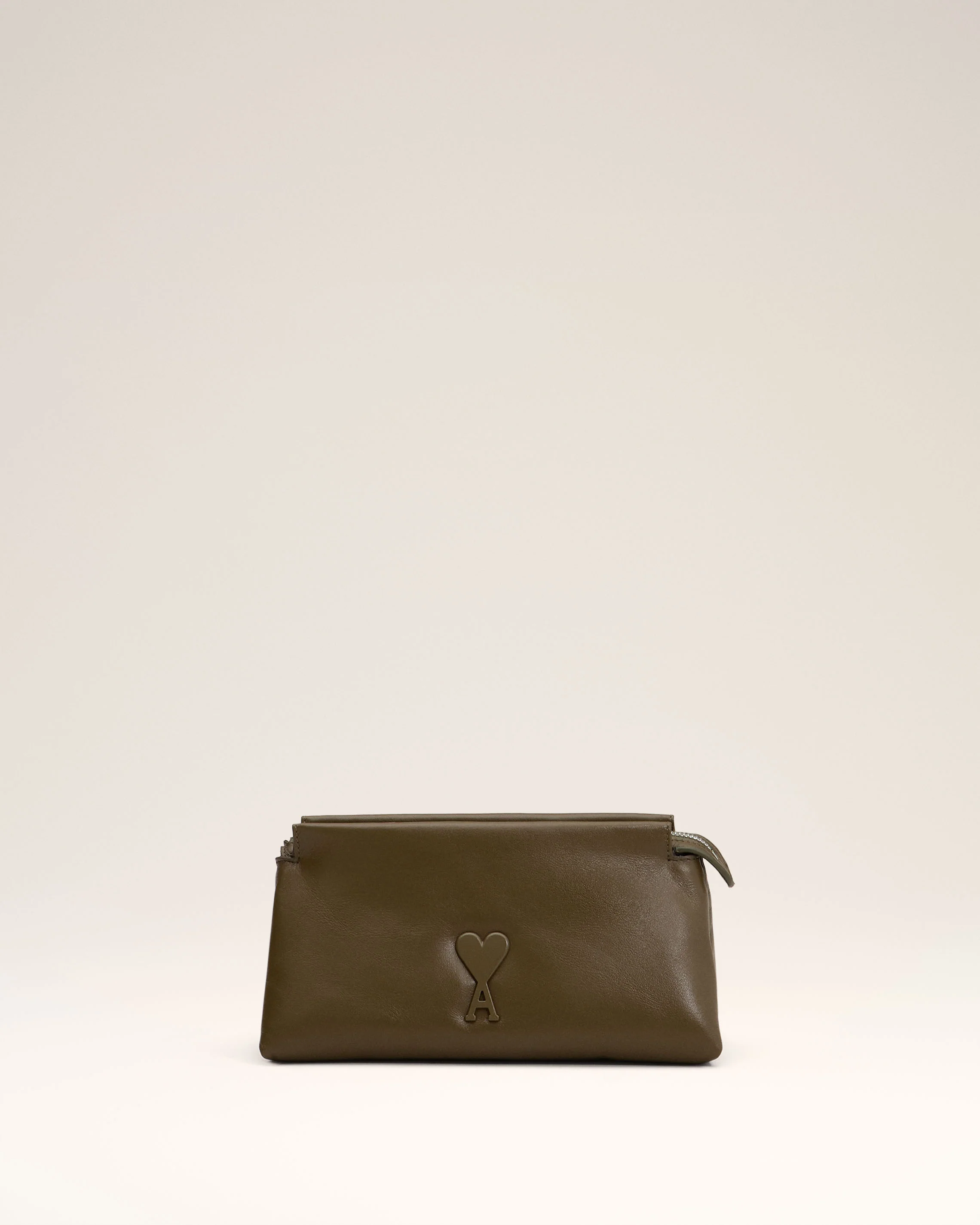 Khaki Leather Voulez-Vous Pouch