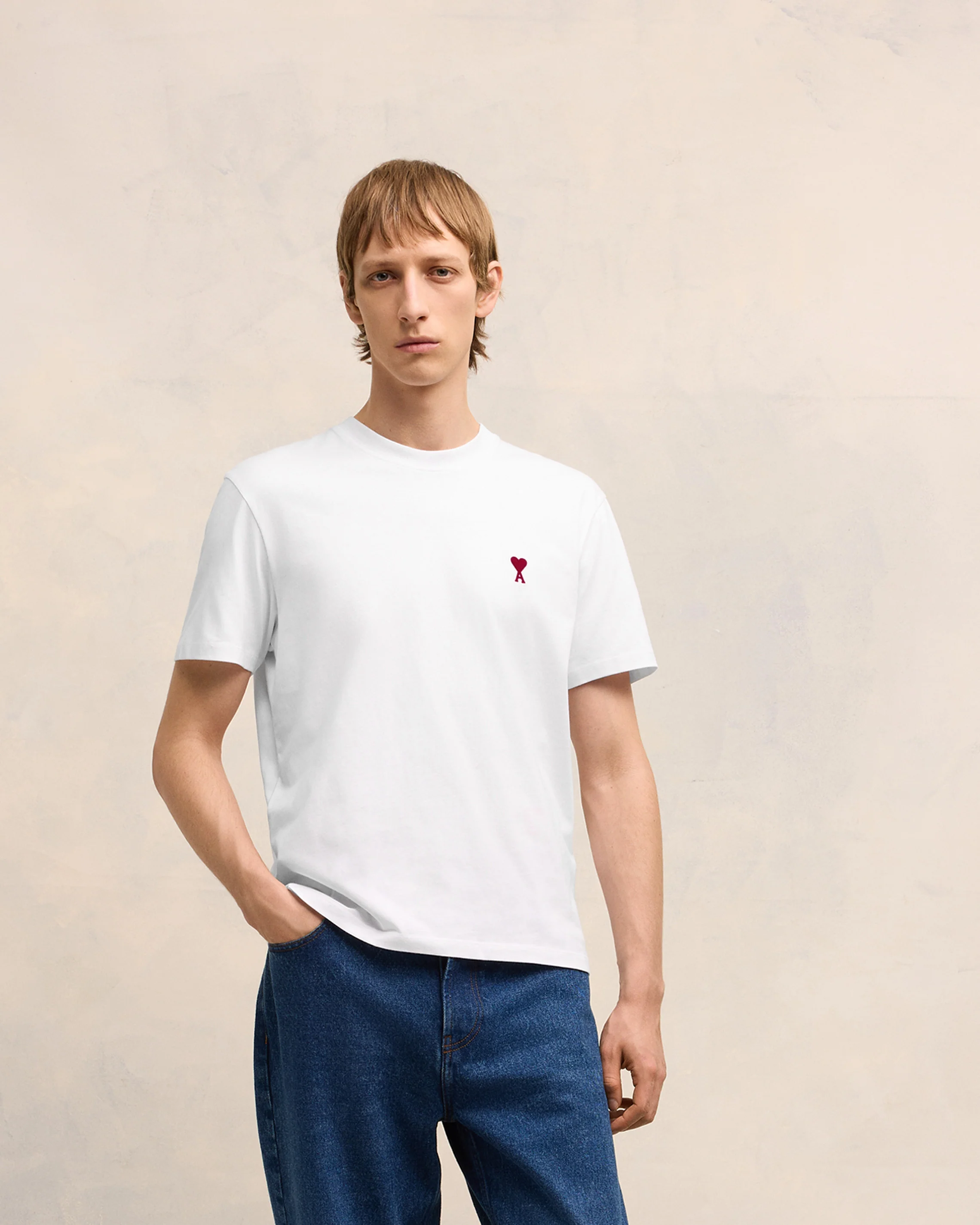 White Cotton Ami de Coeur T-Shirt