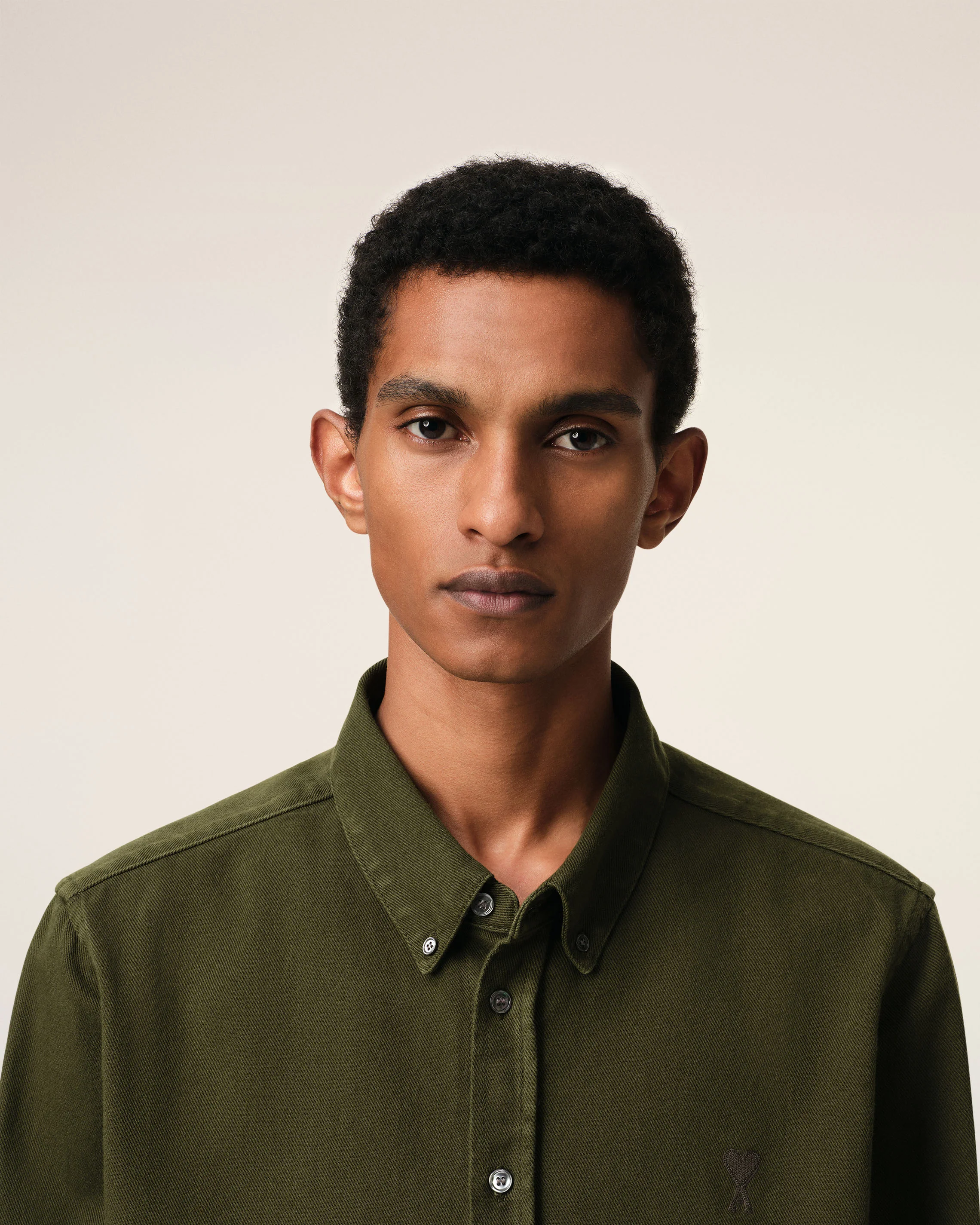 Green Cotton Button-Down Ami de Coeur Shirt