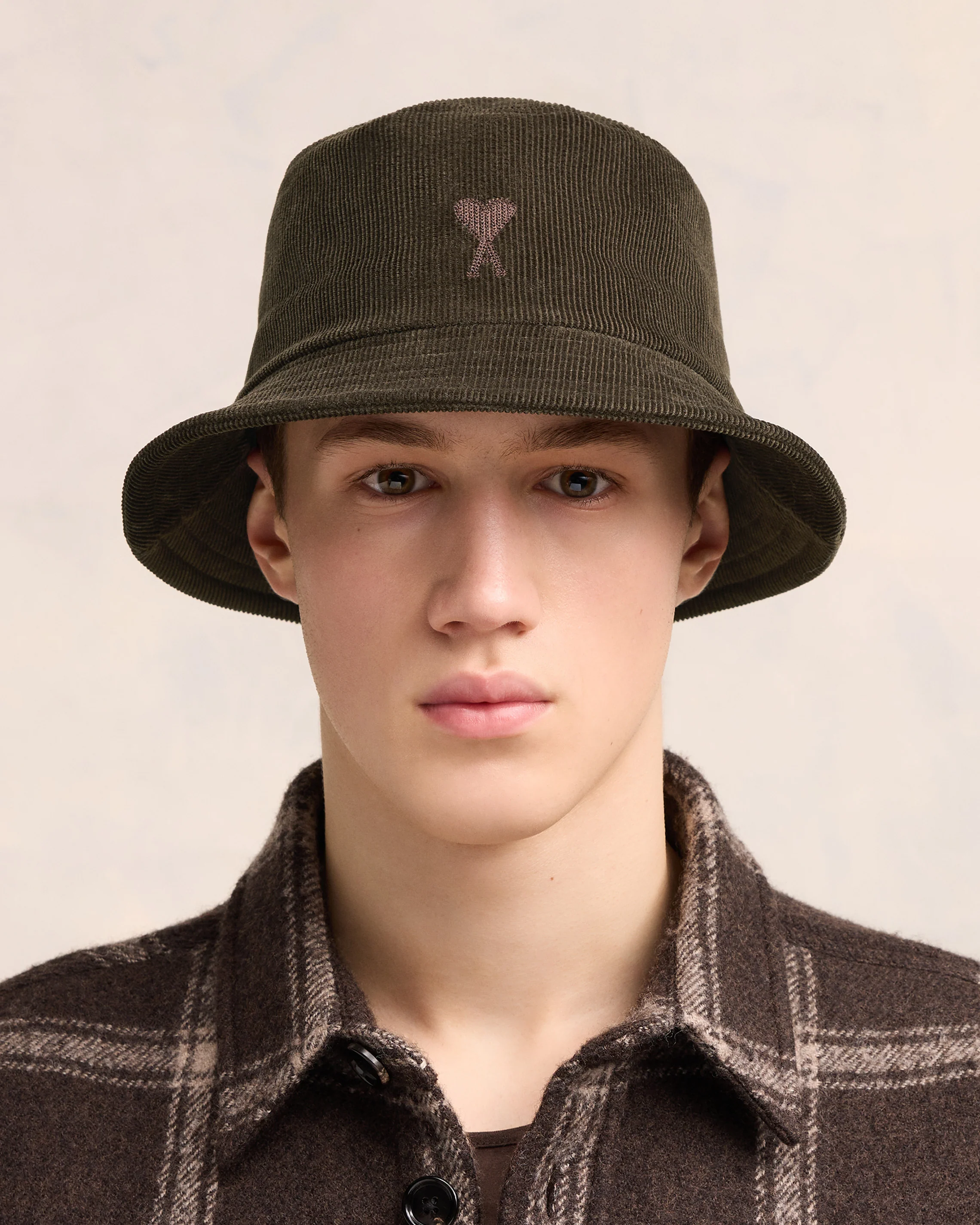 Tonal Ami de Coeur Embroidery Bucket Hat