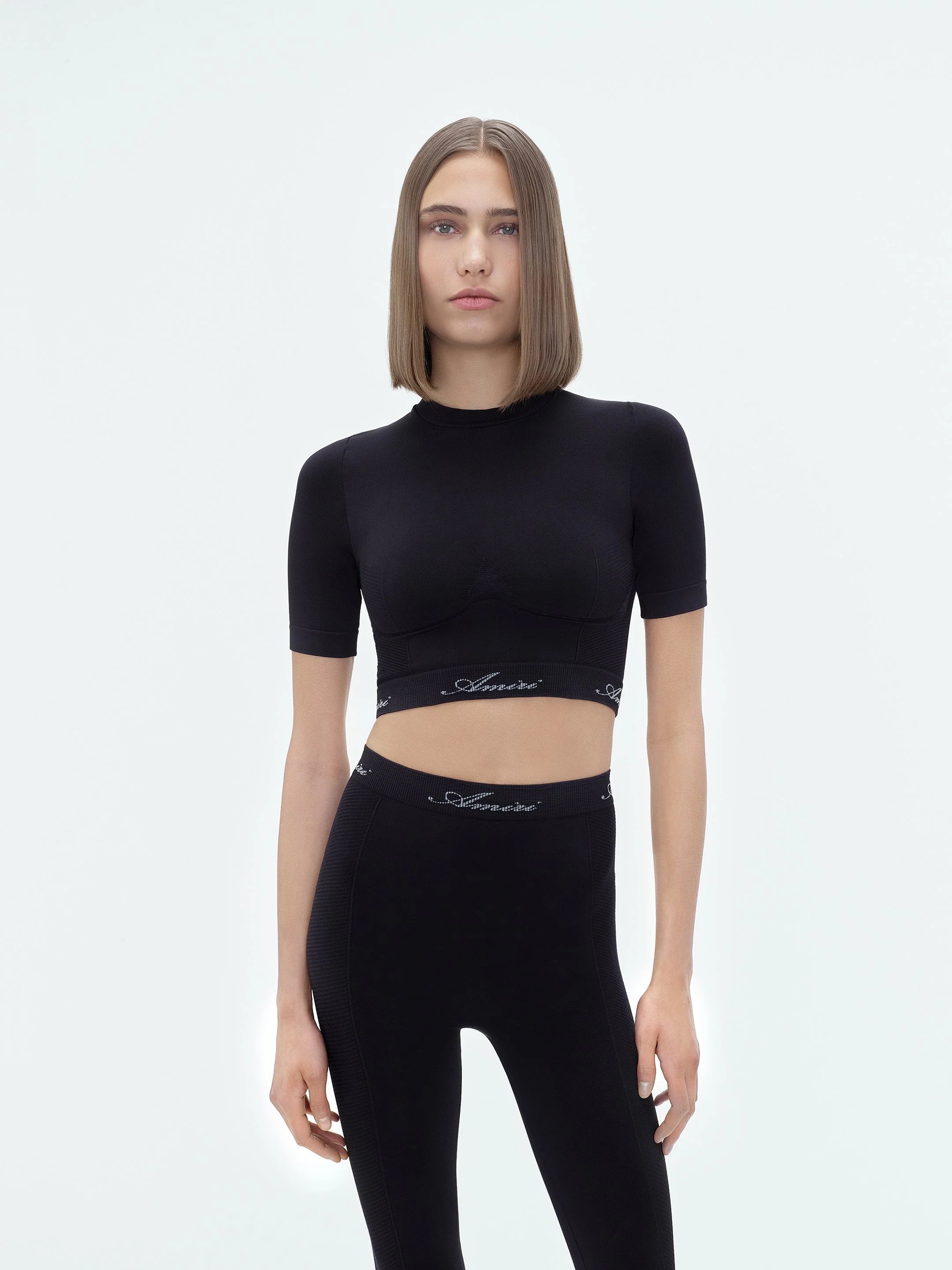 WOMEN - WOMEN'S SEAMLESS S/S TOP - Black
