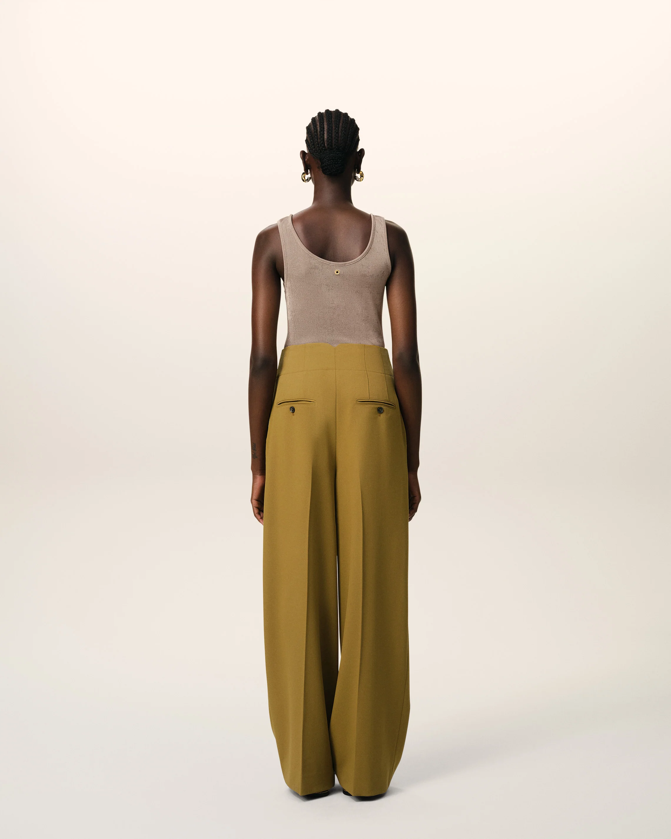 Mustard Wool Sailor Trousers