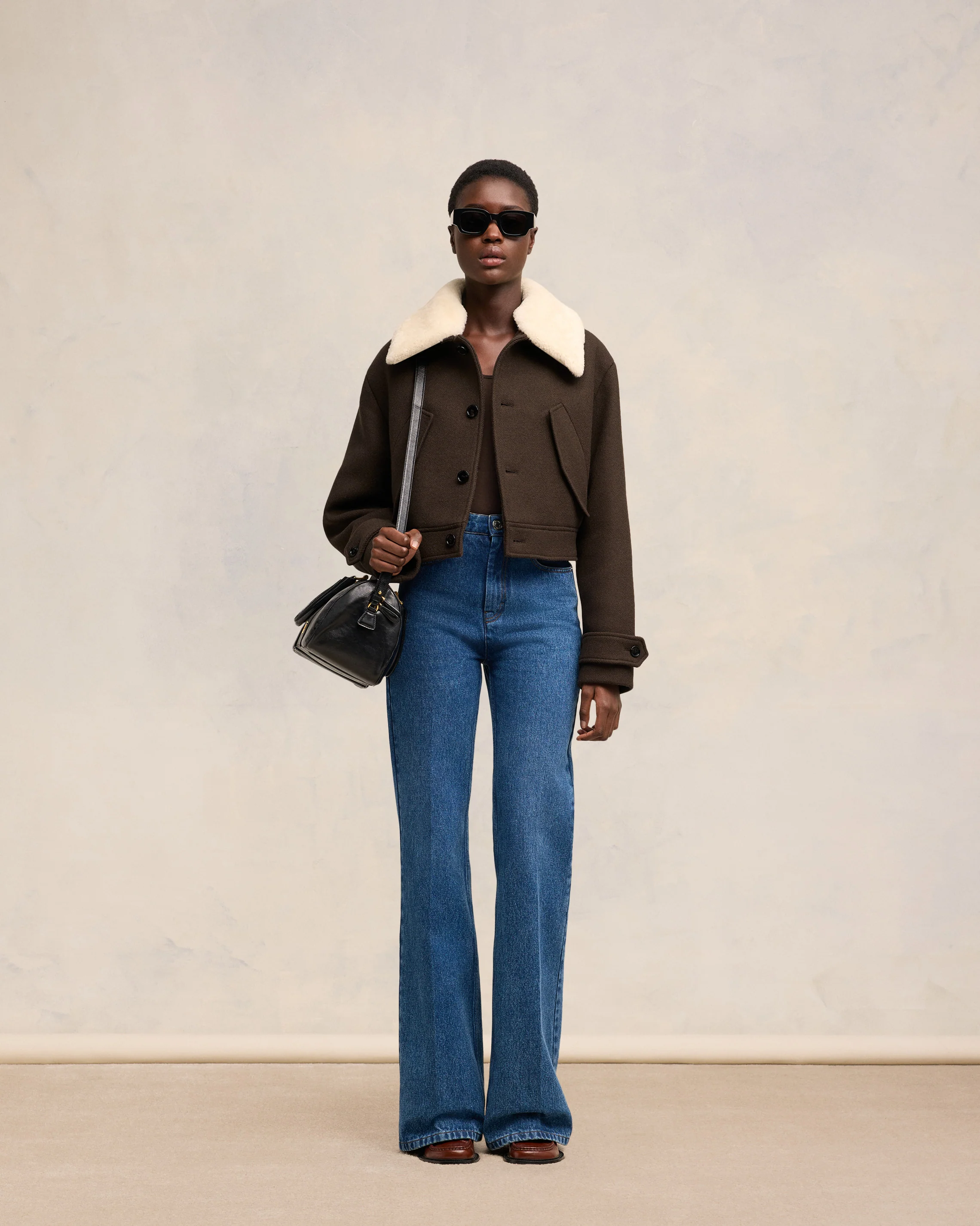 Short Shearling Collar Jacket