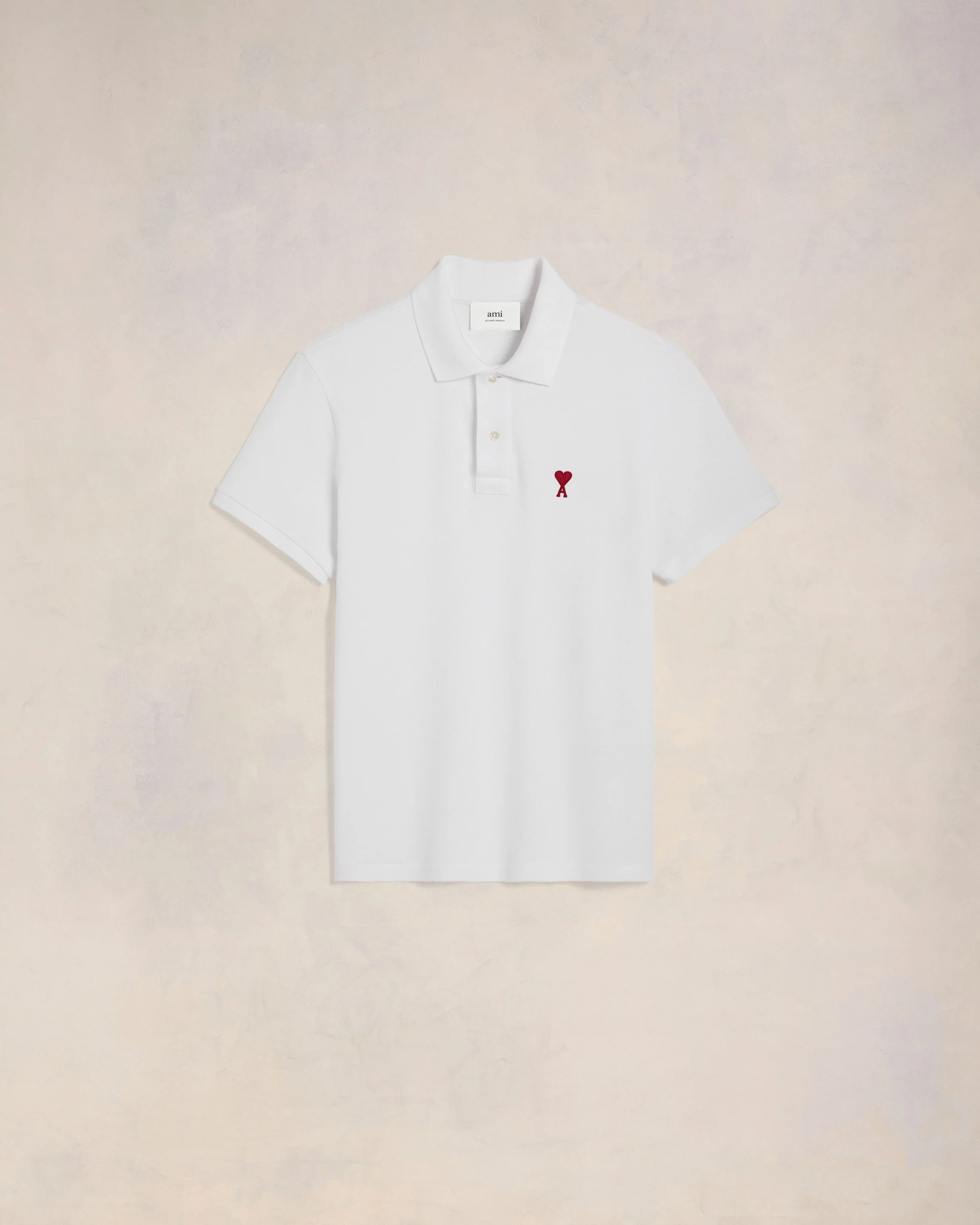 White Cotton Ami de Coeur Polo Shirt