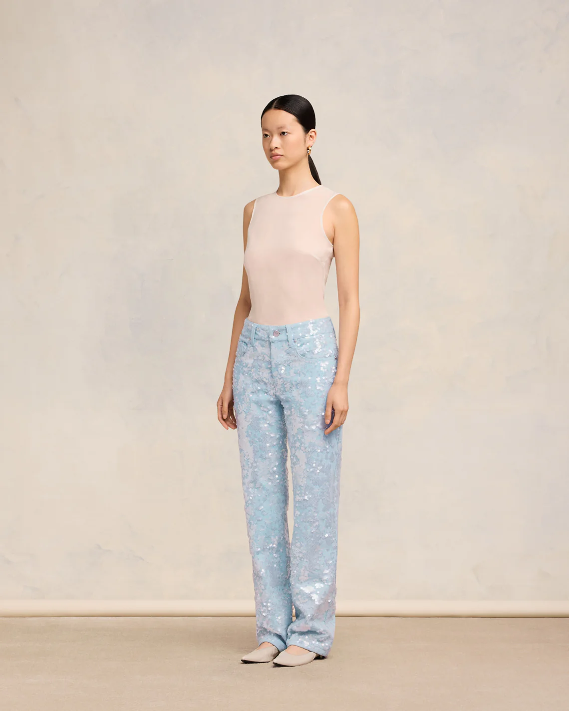 Embroidered Straight Fit Jeans