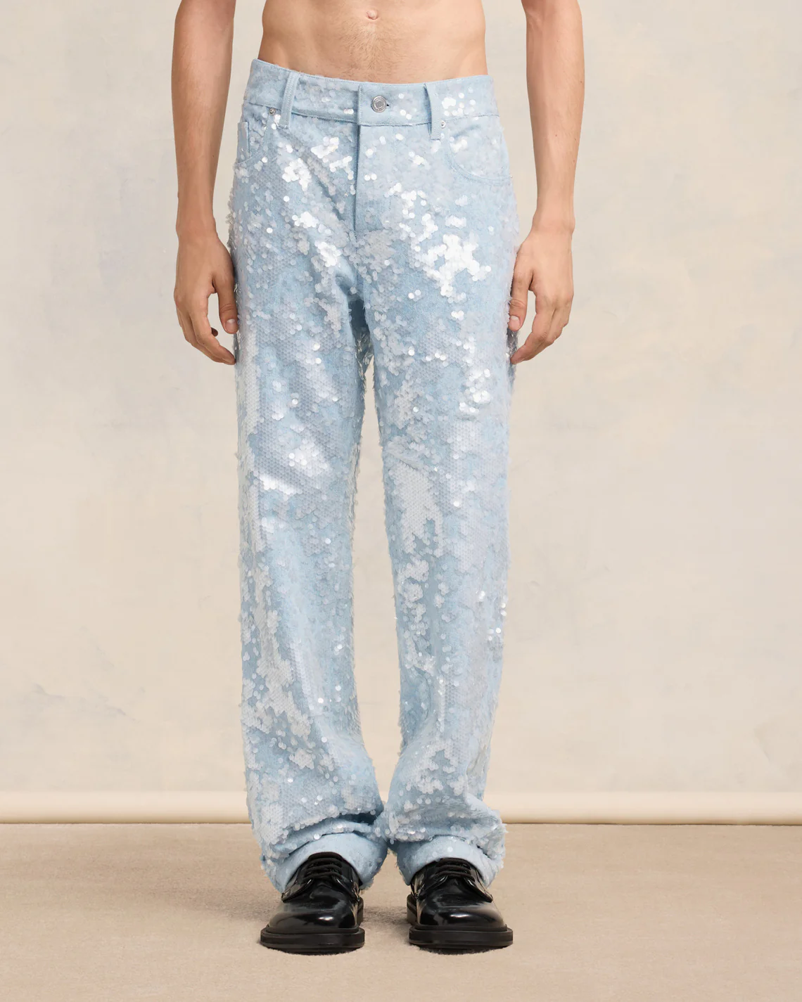 Embroidered Straight Fit Jeans