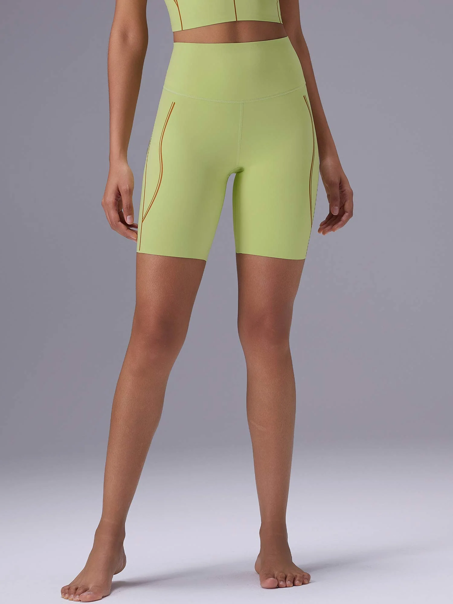 Freeleaf 8 High Rise Stripe Print Shorts