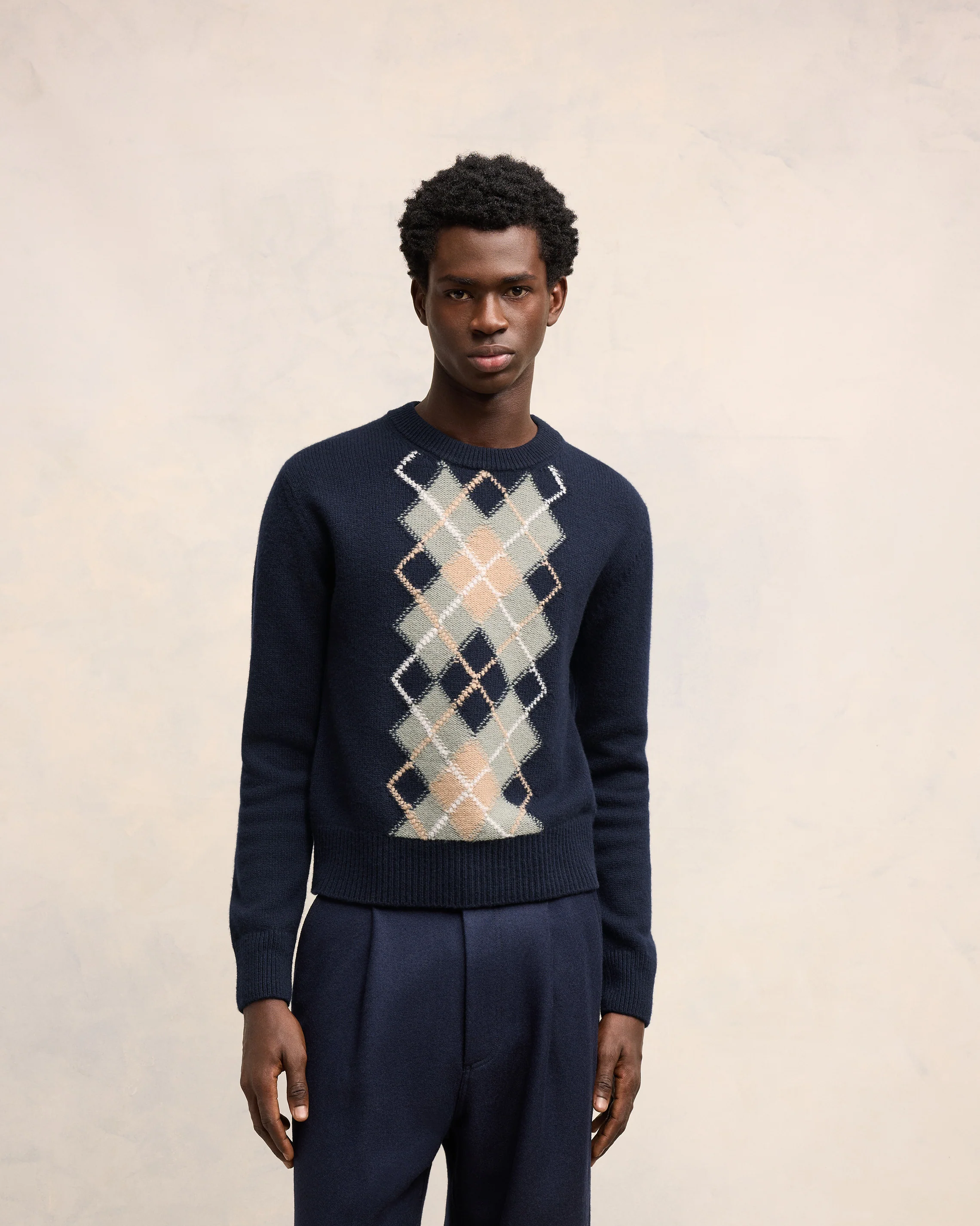 Argyle Crew Neck Sweater