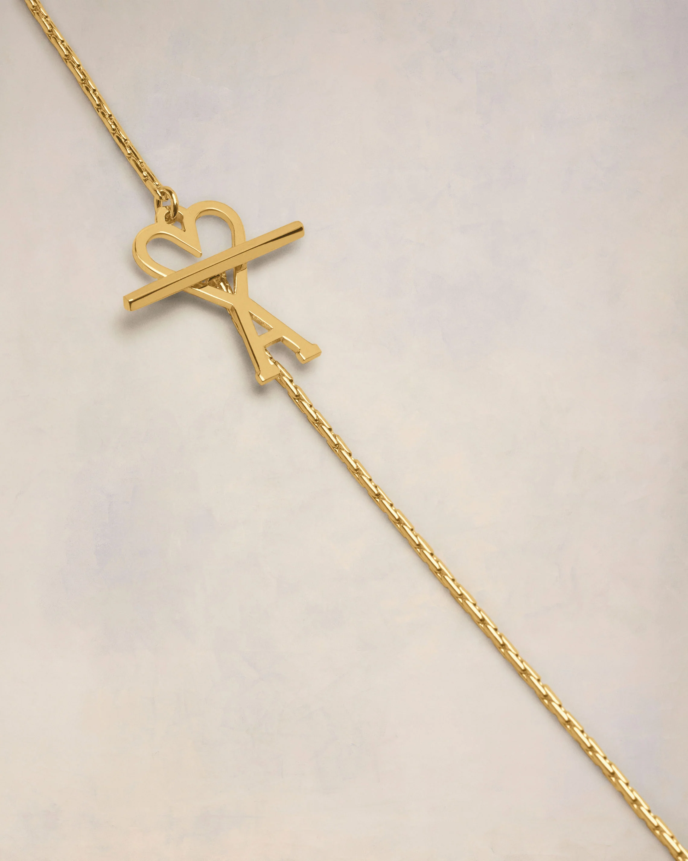 Gold Brass Ami de Coeur Chain Necklace