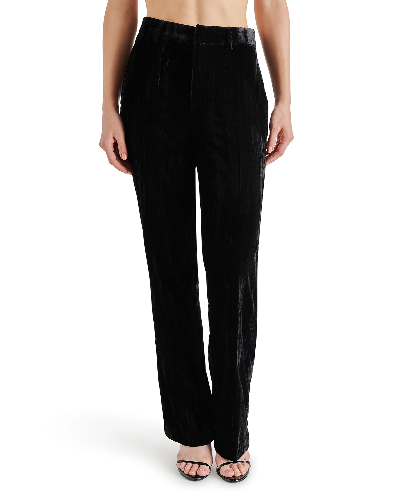 MERCER CRUSHED VELVET PANT BLACK