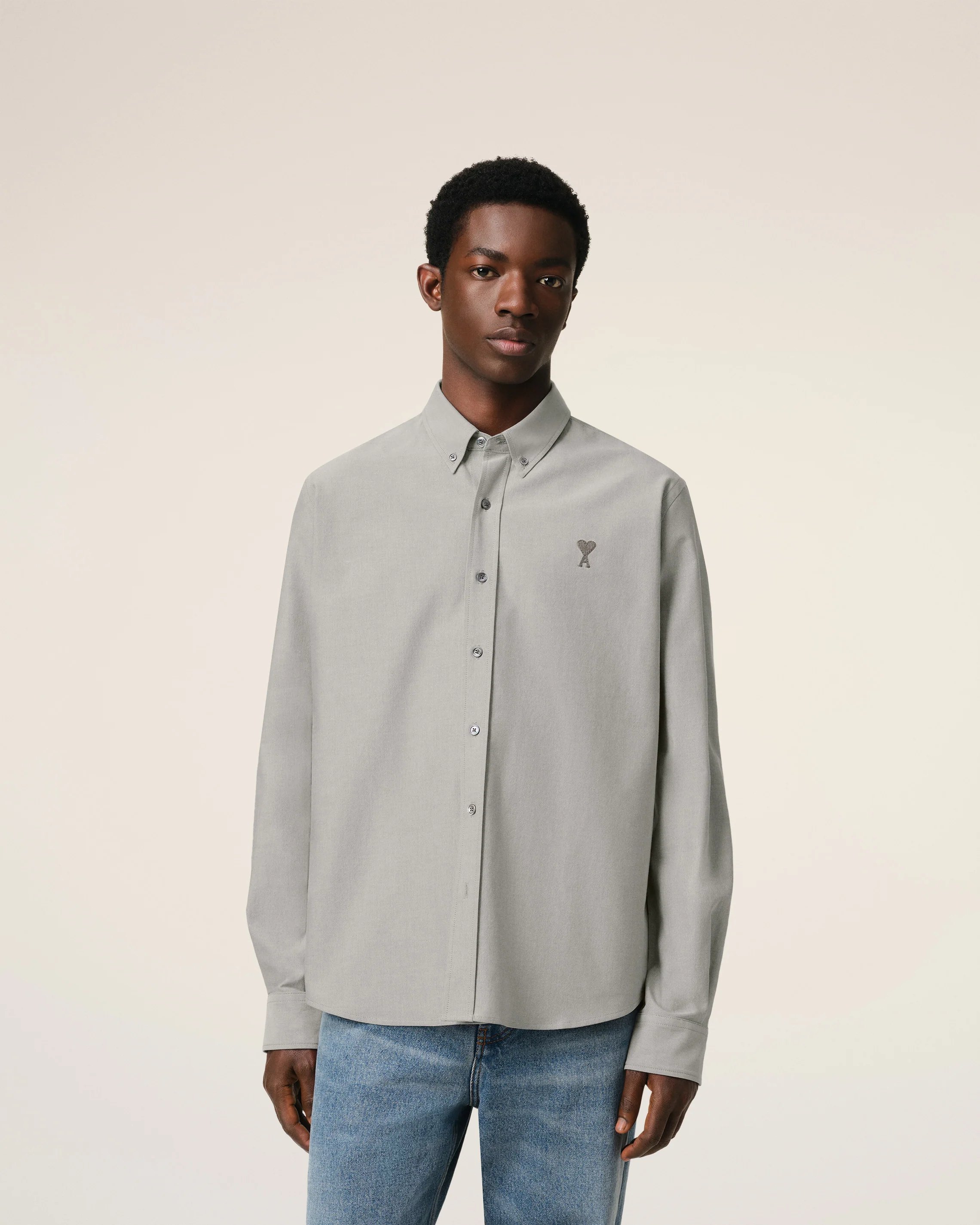 Green Cotton Button-Down Ami de Cœur Shirt