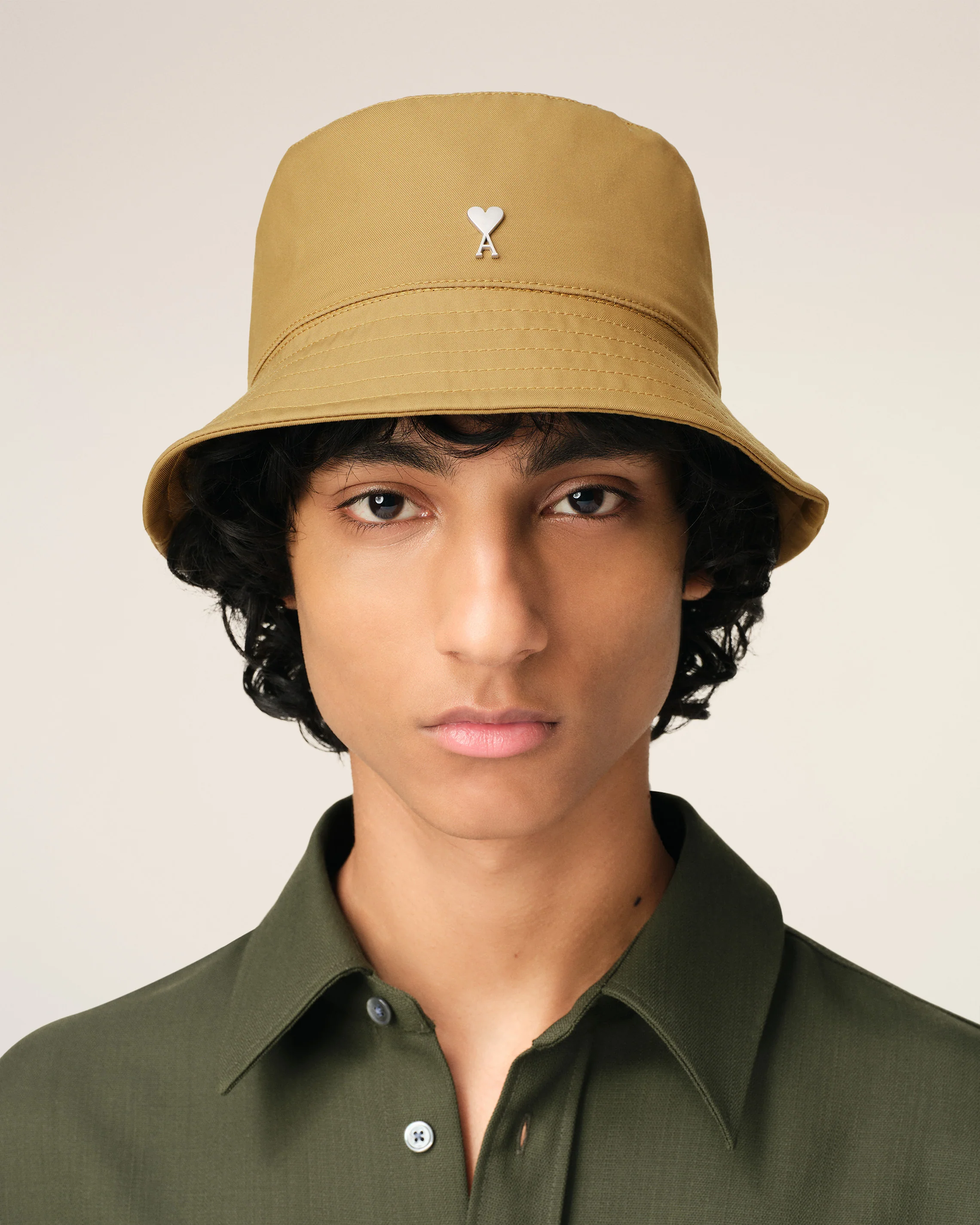 Mustard Twill Ami de Coeur Stud Bucket Hat