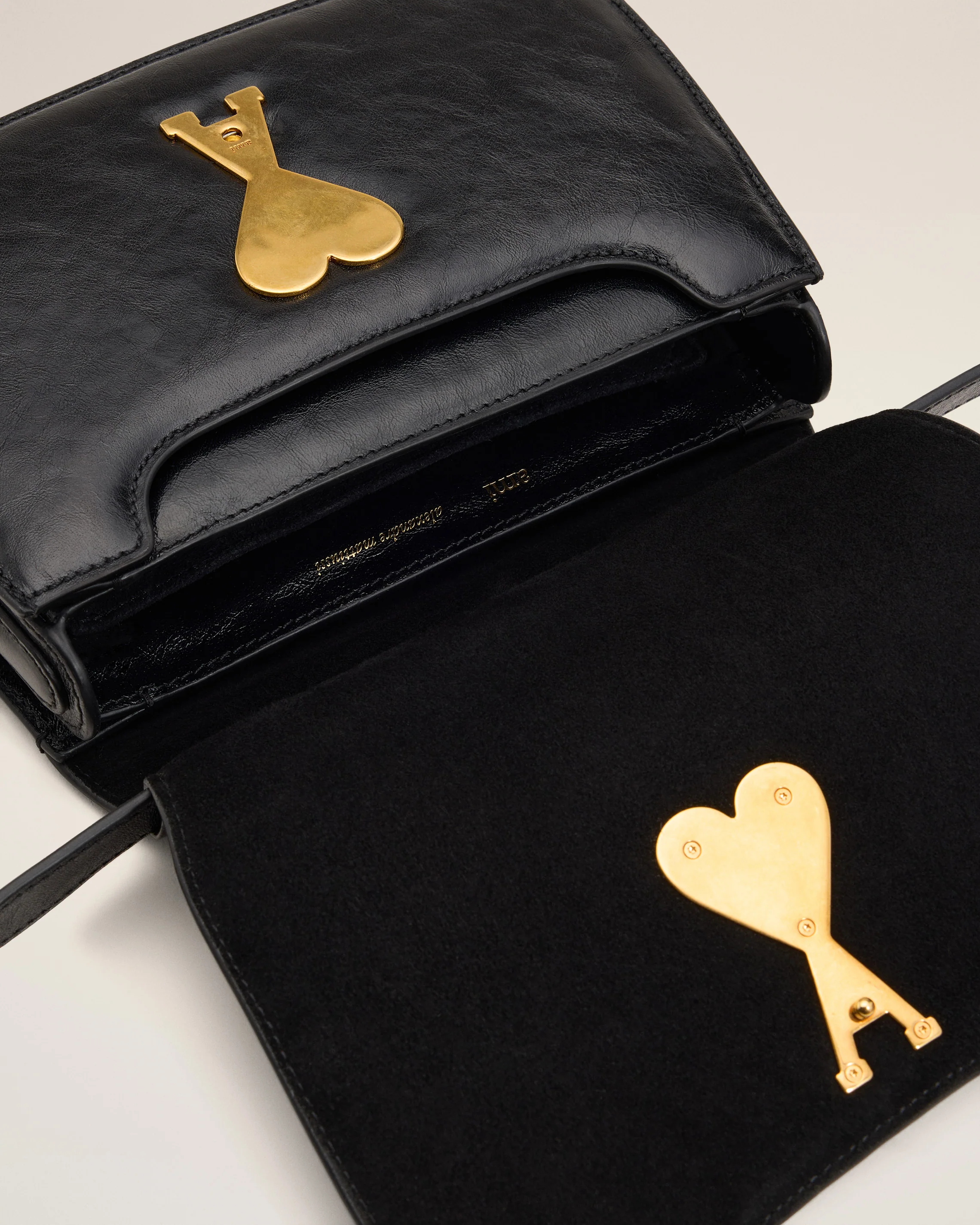 Black Leather Top Handle Paris Paris Bag