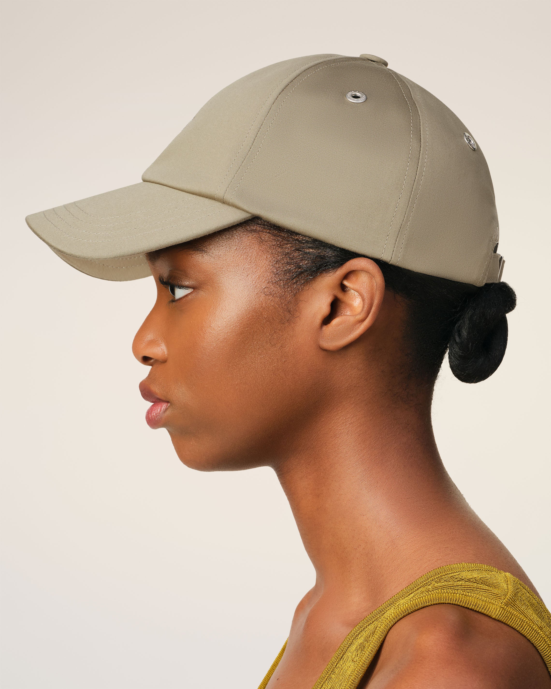 Green Cotton Ami de Coeur Embroidery Cap