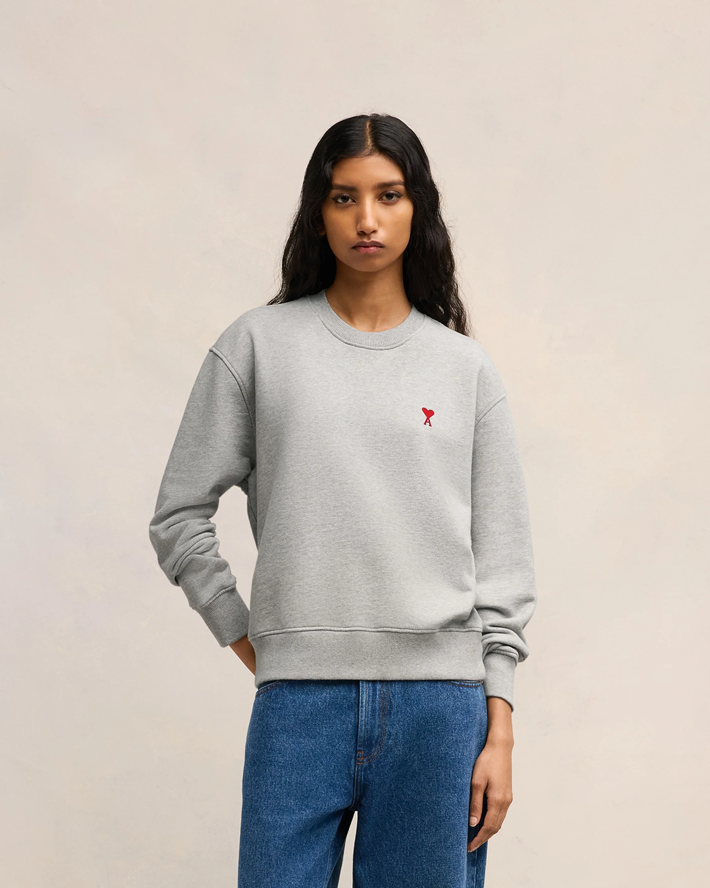 Grey Cotton Ami de Coeur Sweatshirt