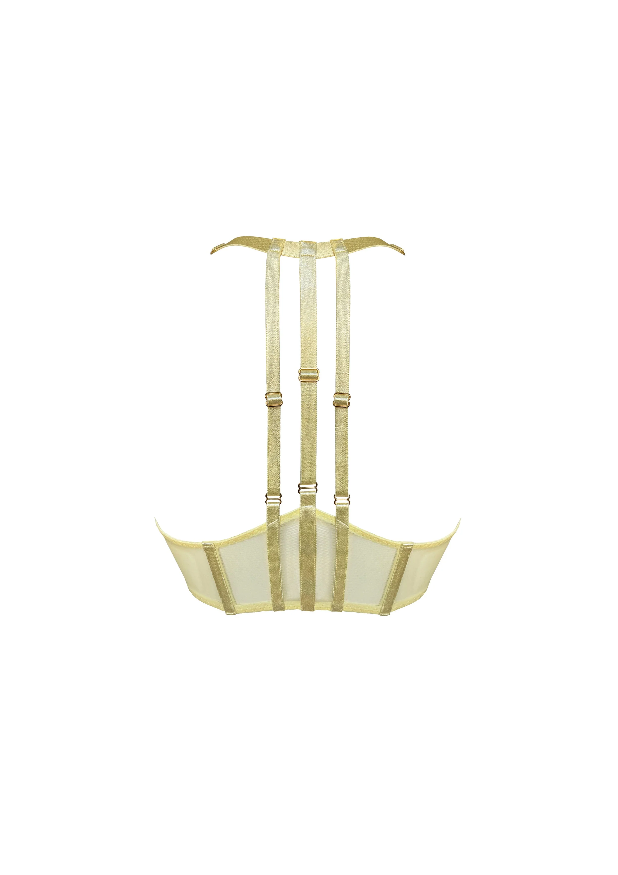 The Essentials Art Deco Mesh Wrap Bra