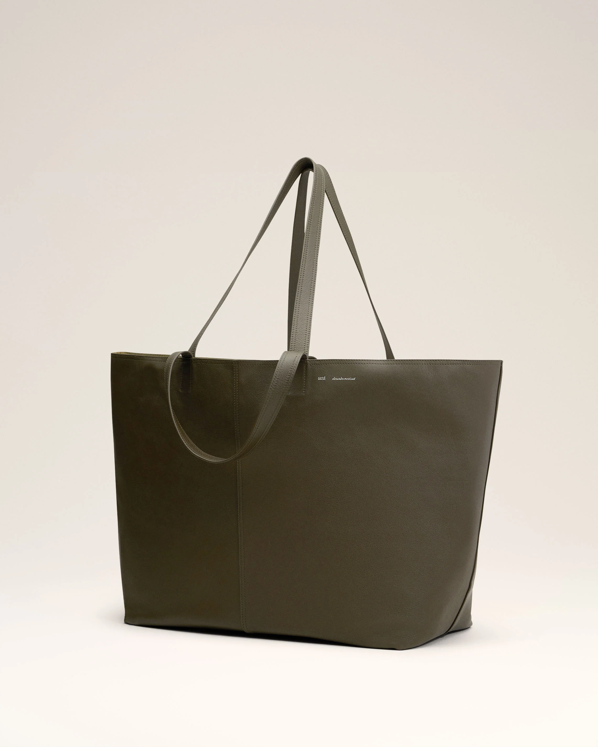Green Leather Midi Maxi Tote Bag