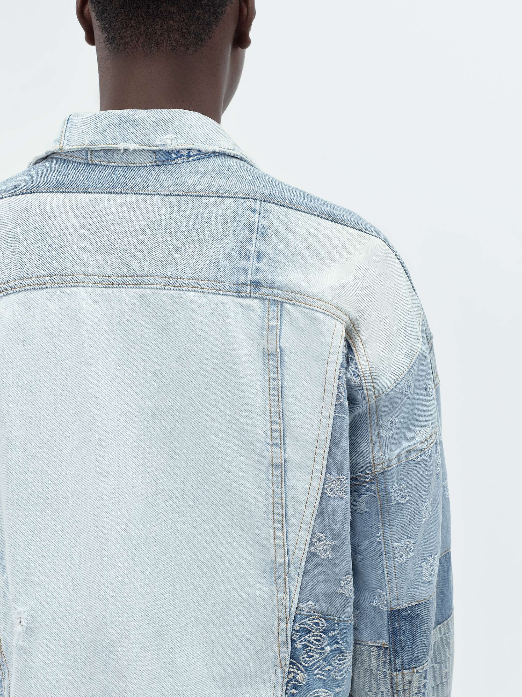 PATCHWORK TRUCKER JACKET - Multi