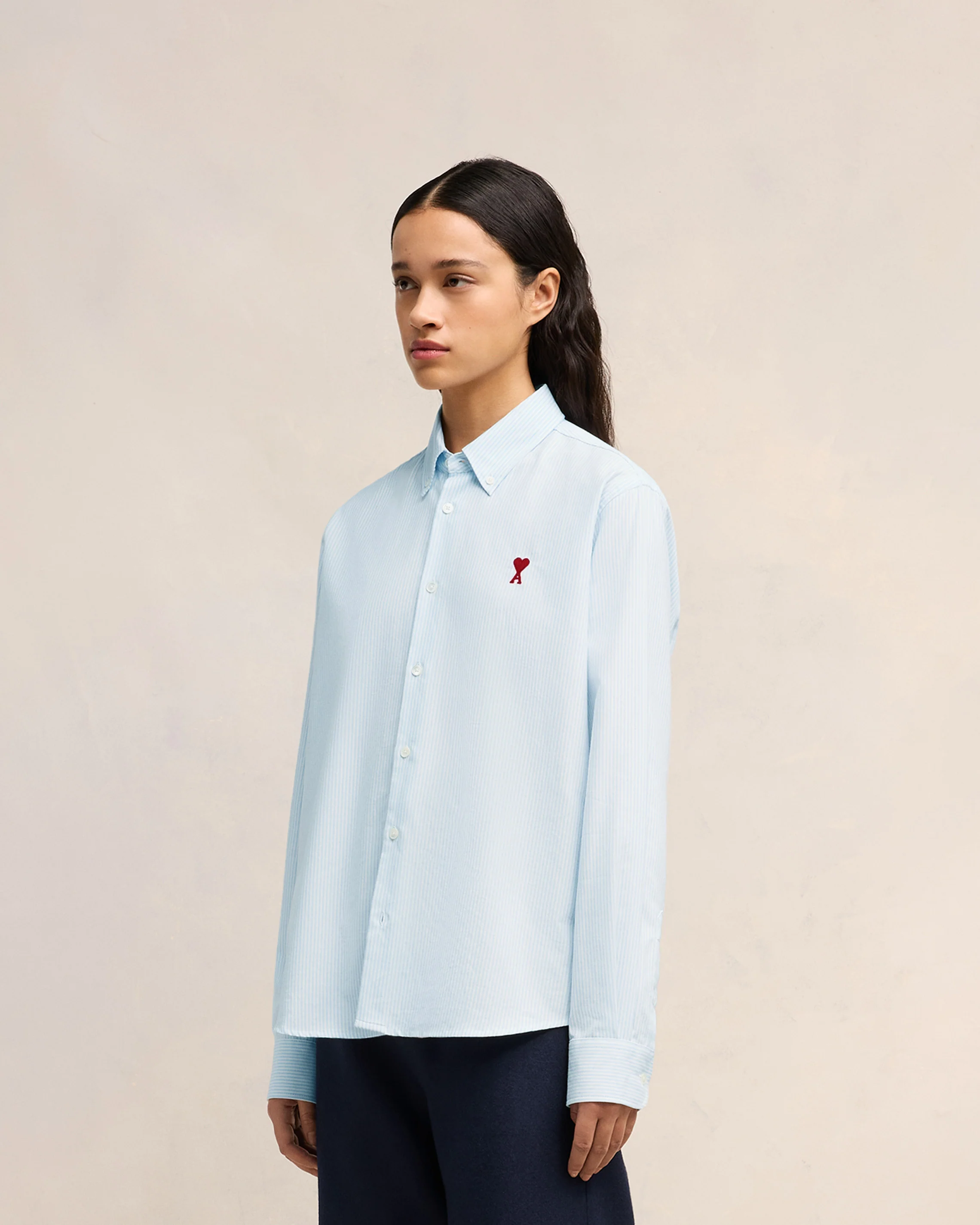 Blue Cotton Button-Down Ami de Coeur Shirt