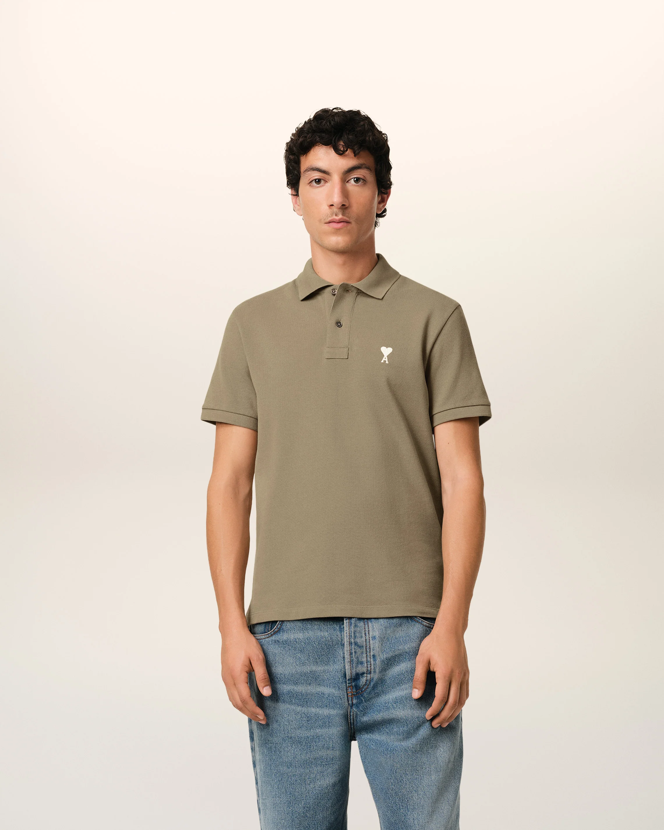 Green Cotton Ami de Coeur Polo Shirt