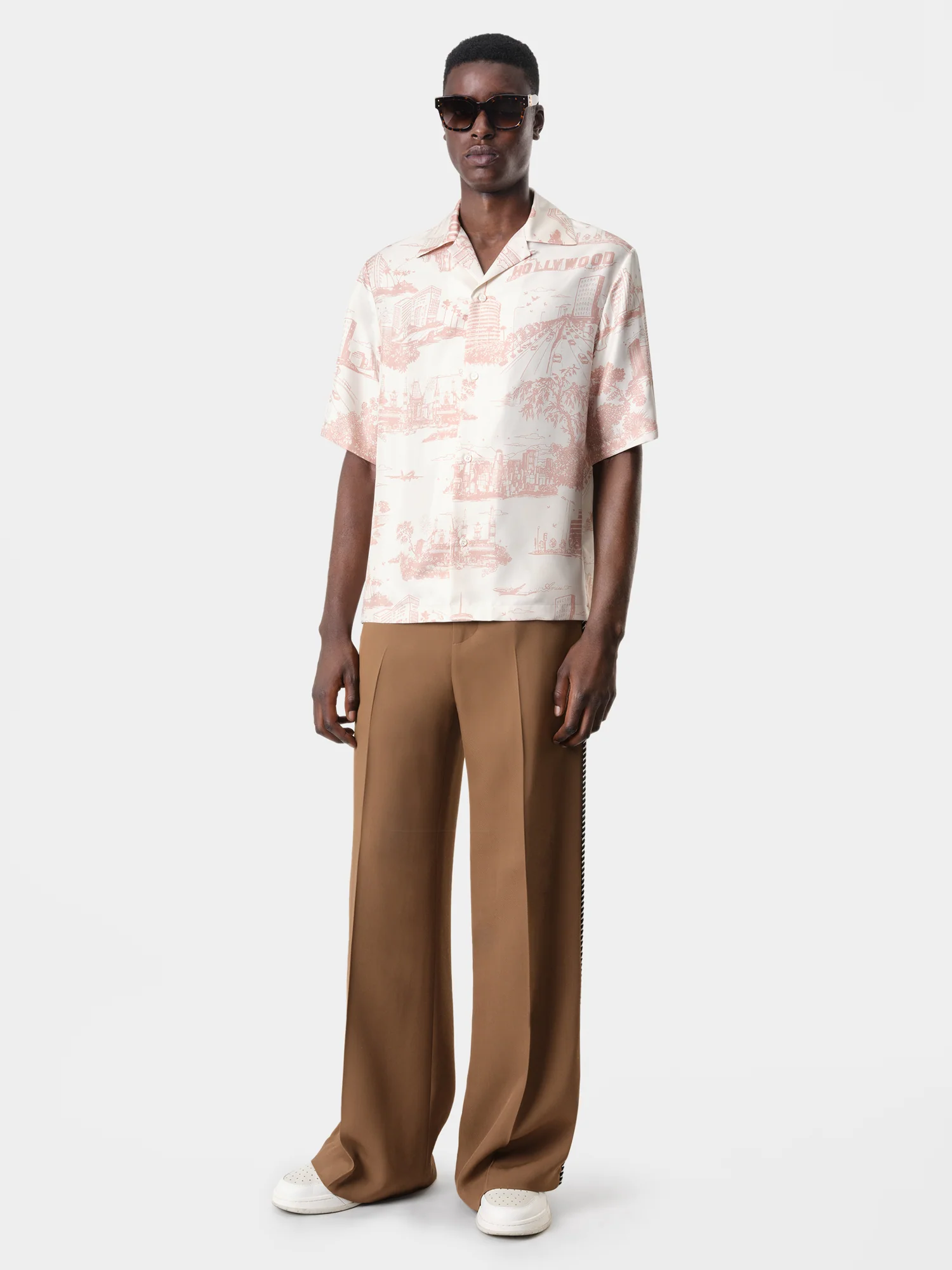 LA LANDMARK BOWLING SHIRT - Alabaster